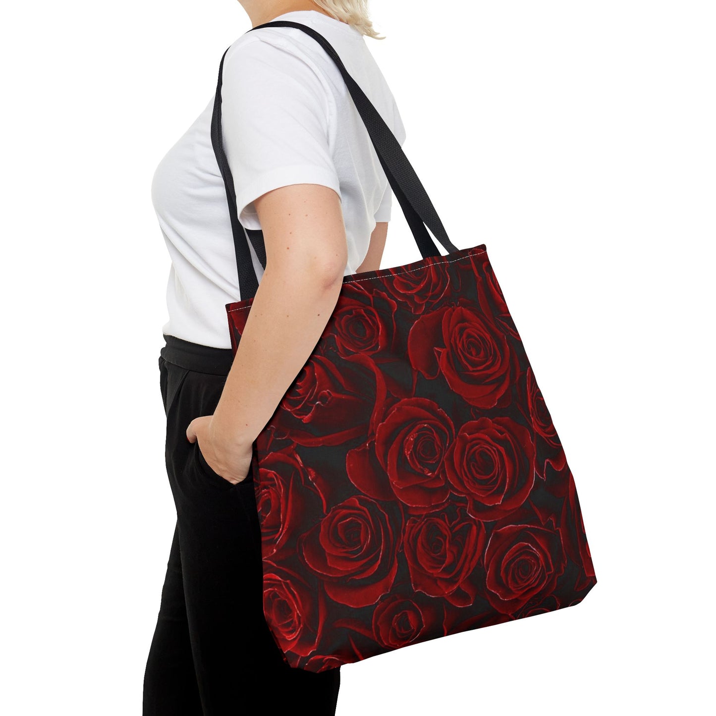 Red Roses Floral Tote Bag for Women – Timeless & Functional