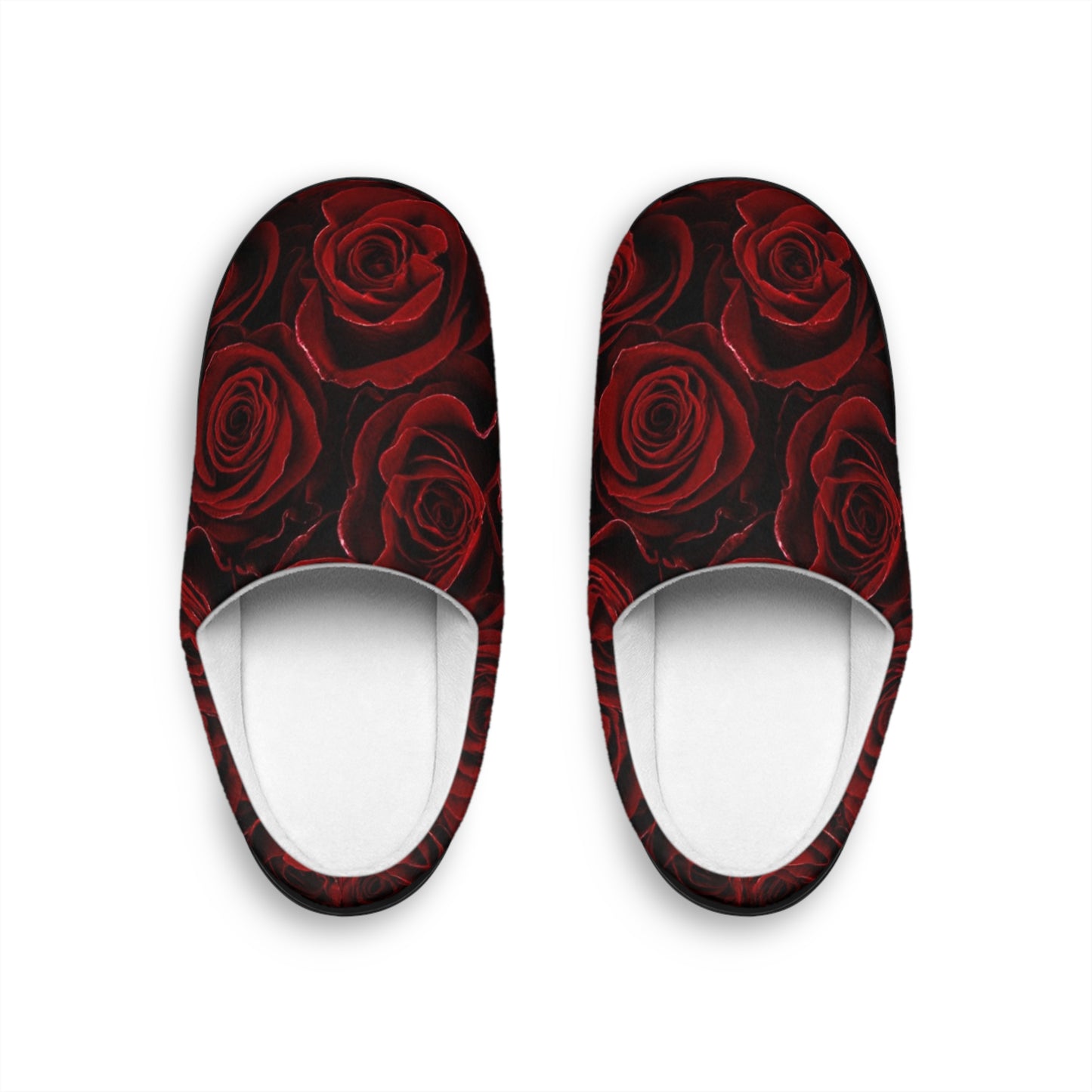 Red Roses Soft Floral Slippers – Bold & Comfortable
