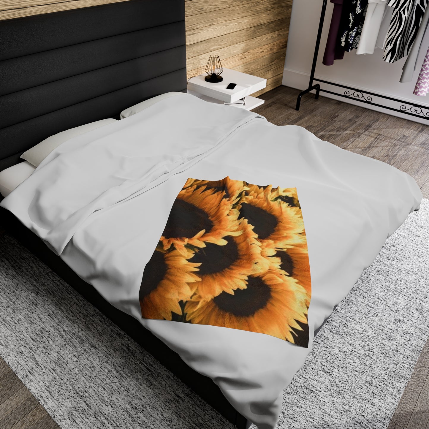 Soft Floral Blanket – Sunflower Design for Sunny Vibes