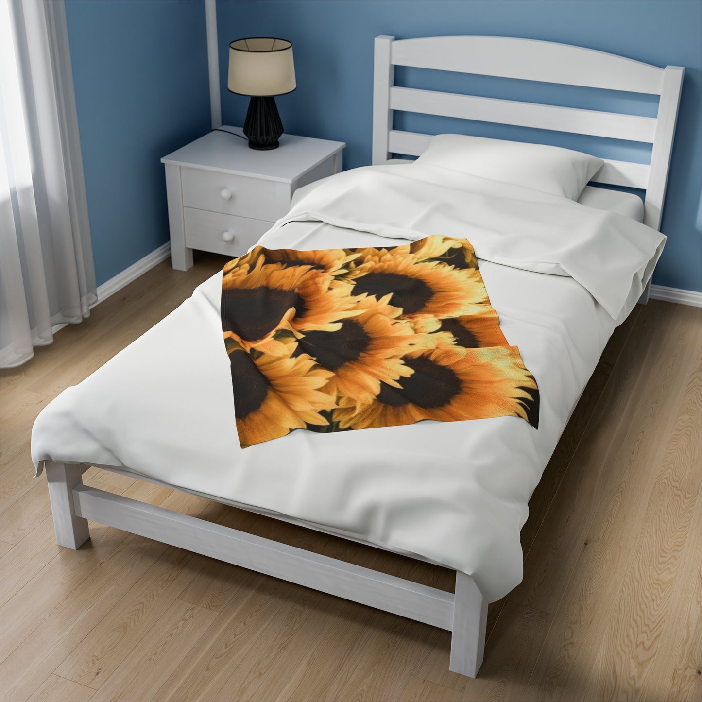 Soft Floral Blanket – Sunflower Design for Sunny Vibes