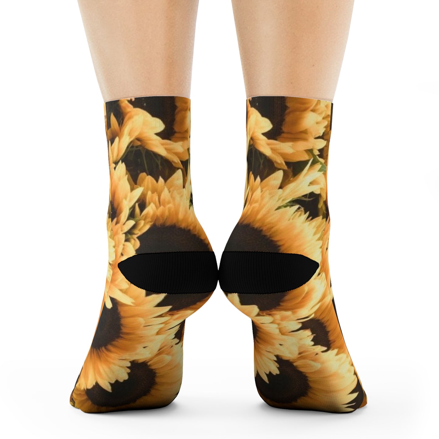 Sunflower Floral Crew Socks – Bright & Cheerful