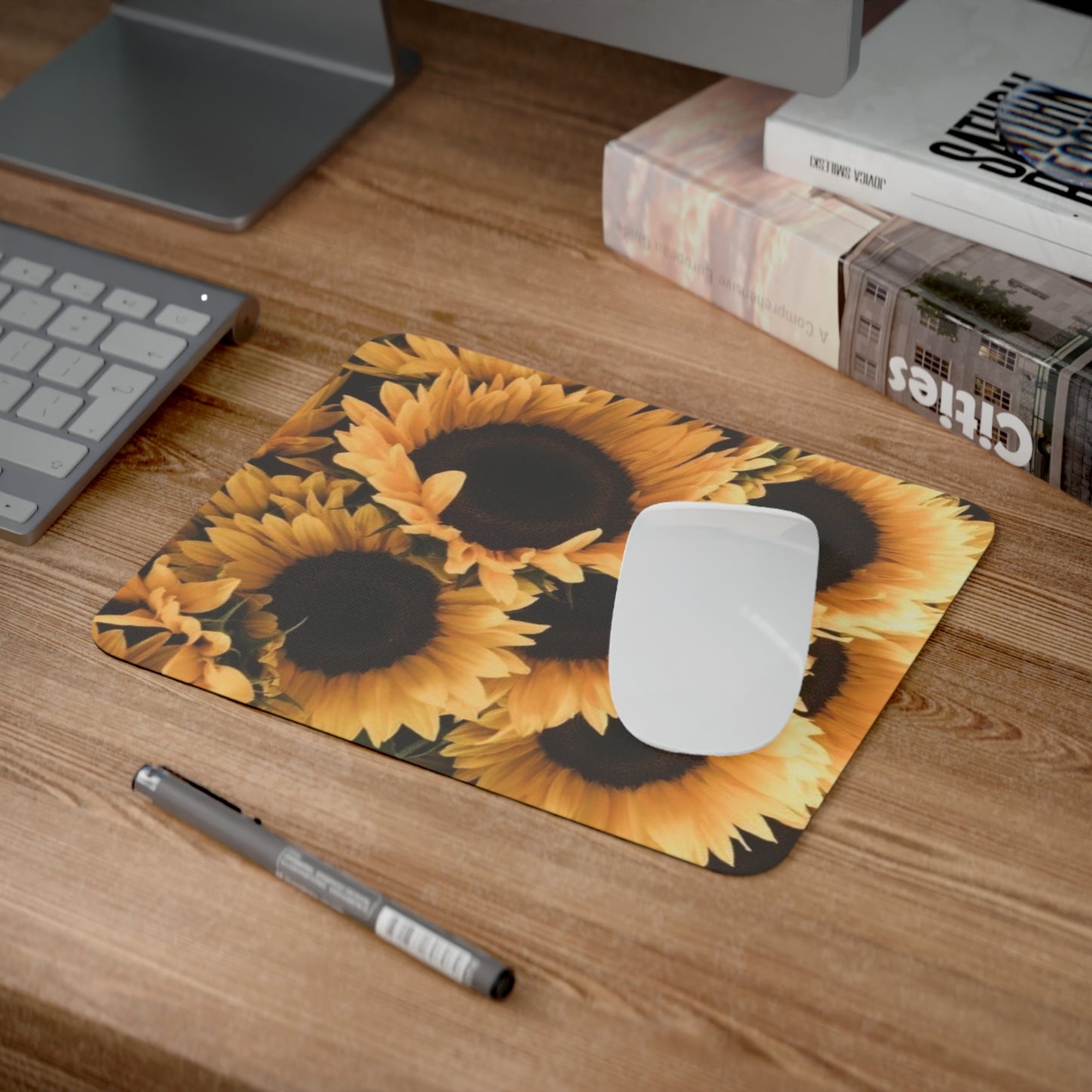 Sunflower Floral Desk Mouse Pad – Brighten Up Your Desk Space