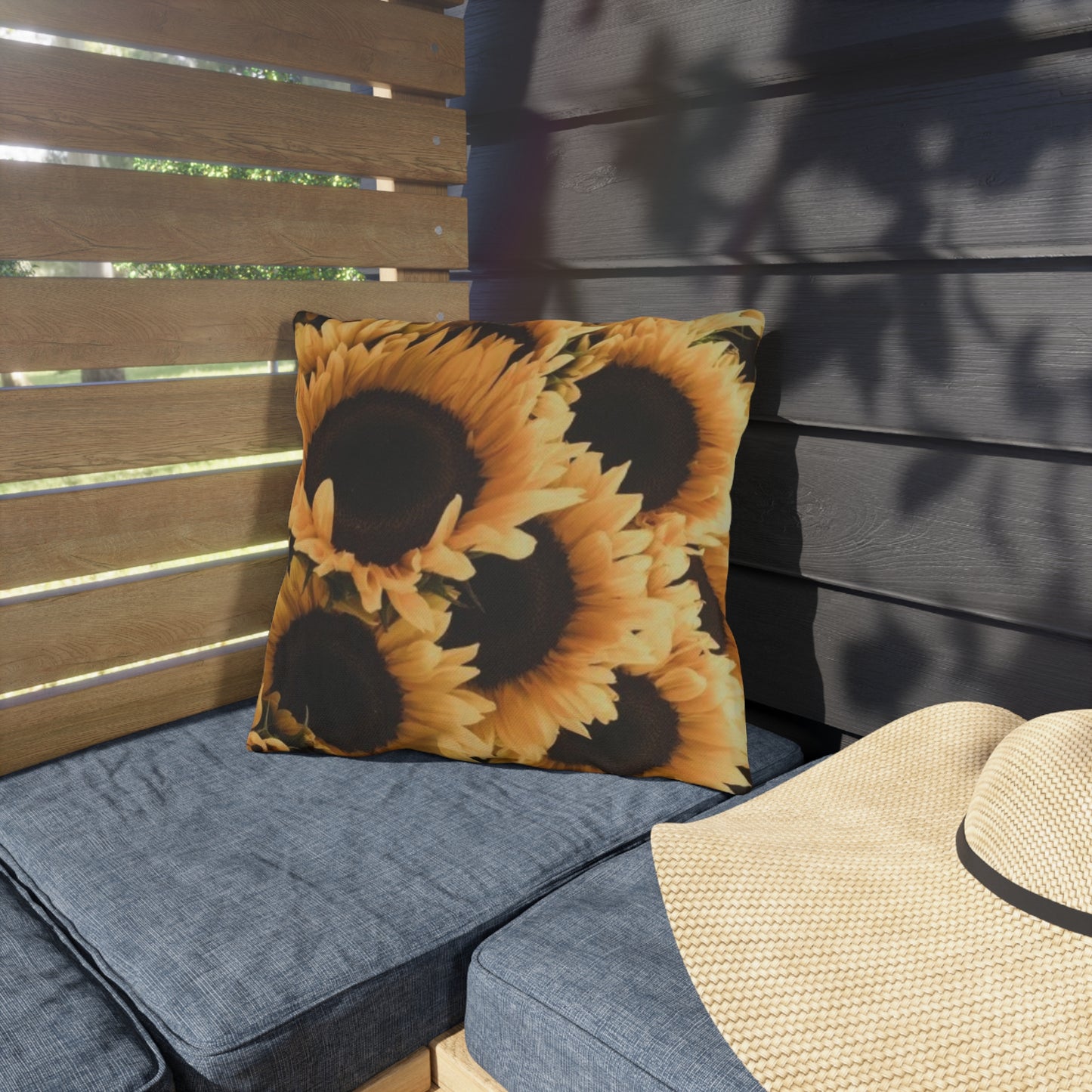 Sunflower Floral Outdoor Pillow