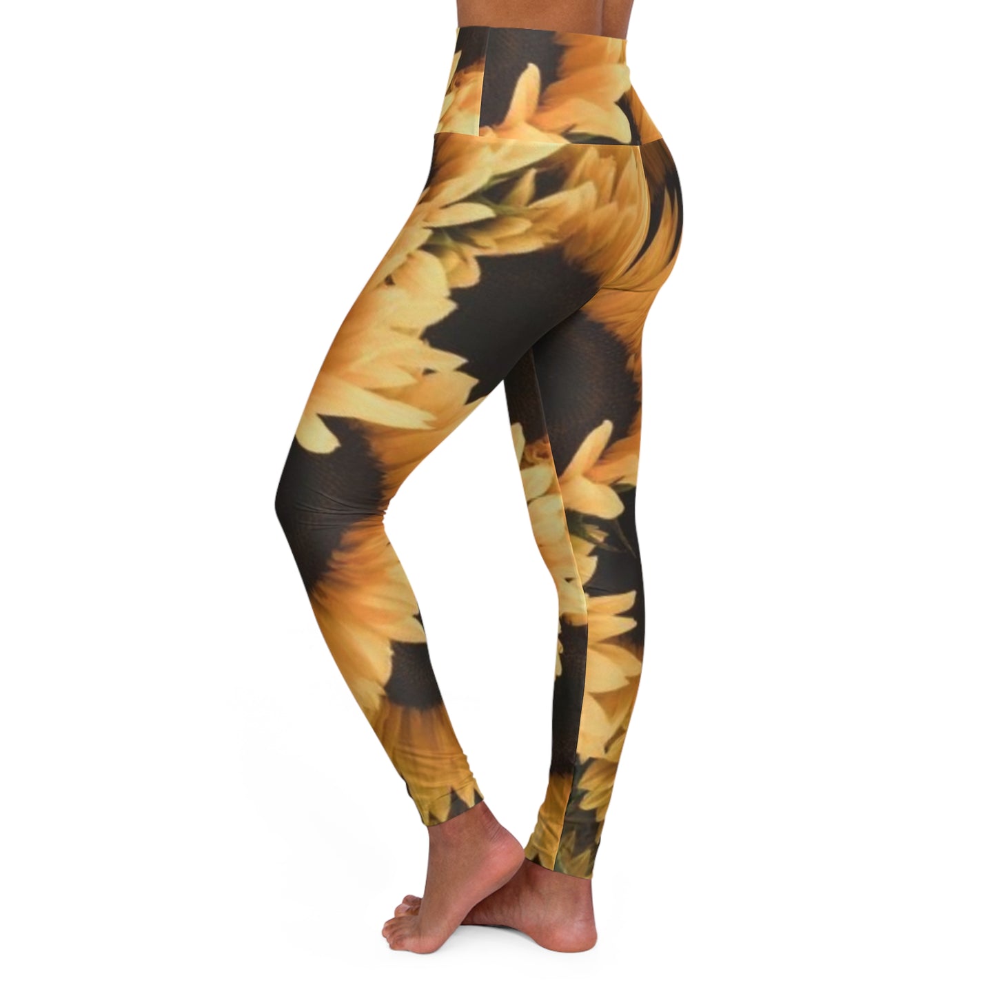 Sunflower Floral Skinny Fit Legging for Gym