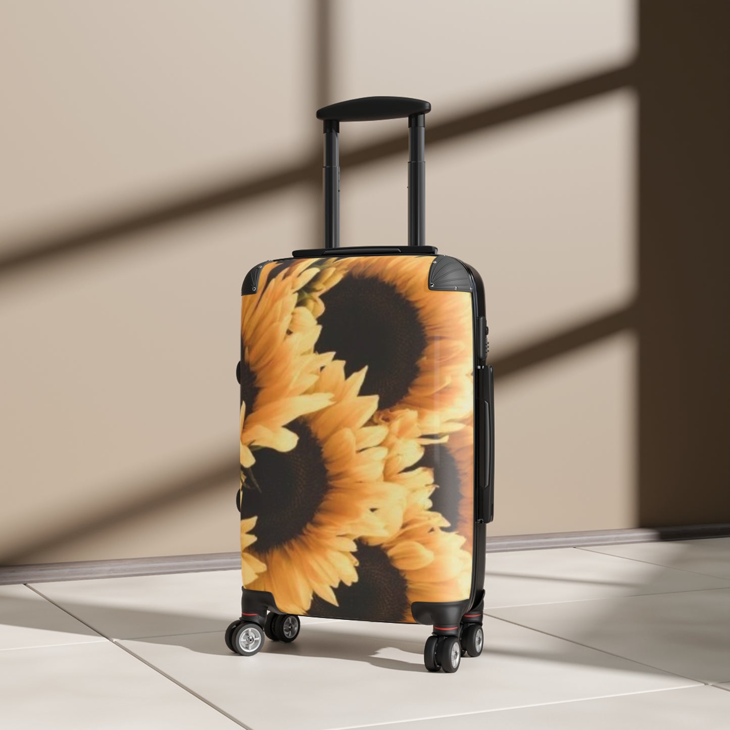 Sunflower Floral Suitcase for Travelers – Bright & Happy
