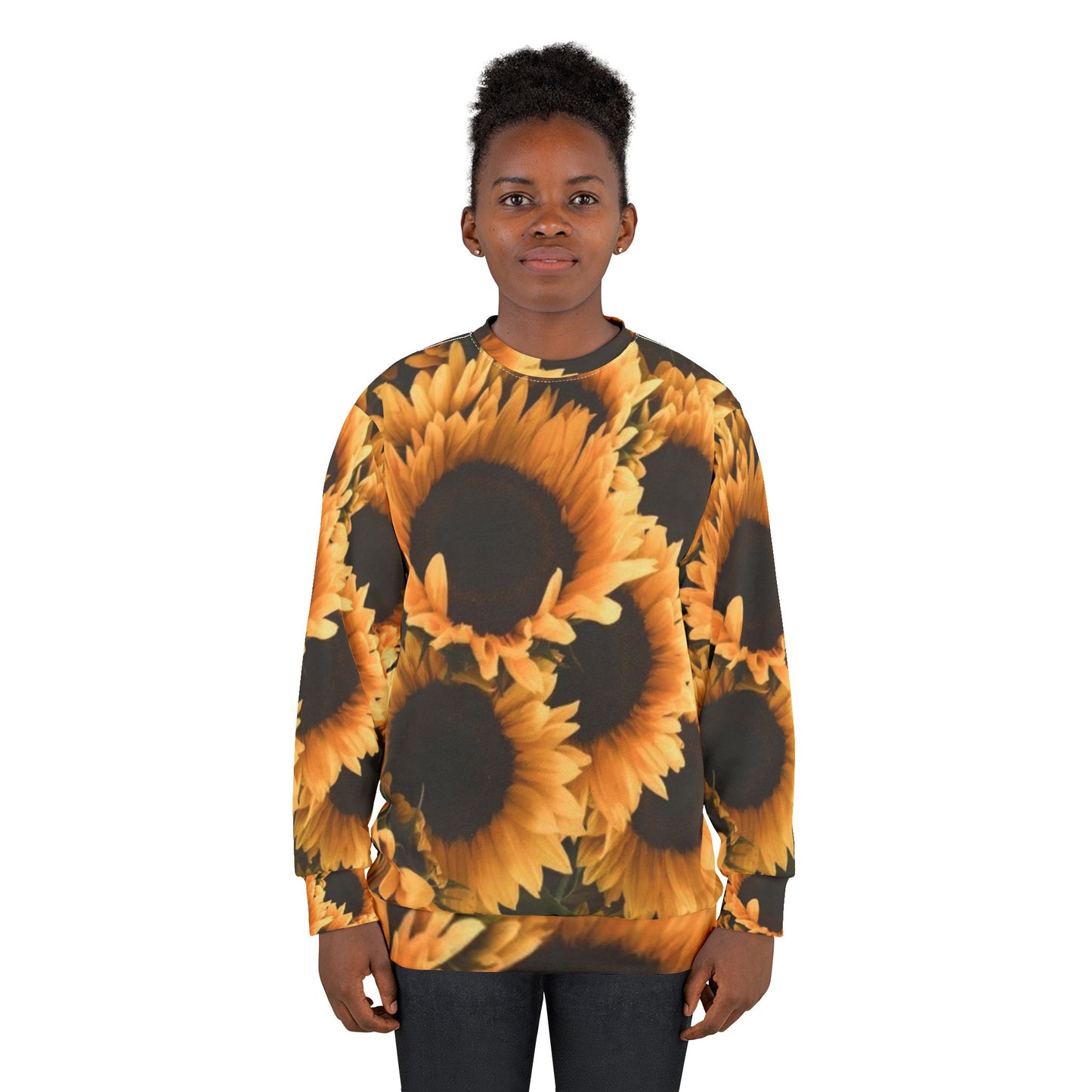 Sunflower Floral Sweatshirt – Bright, Cozy & Vibrant Design