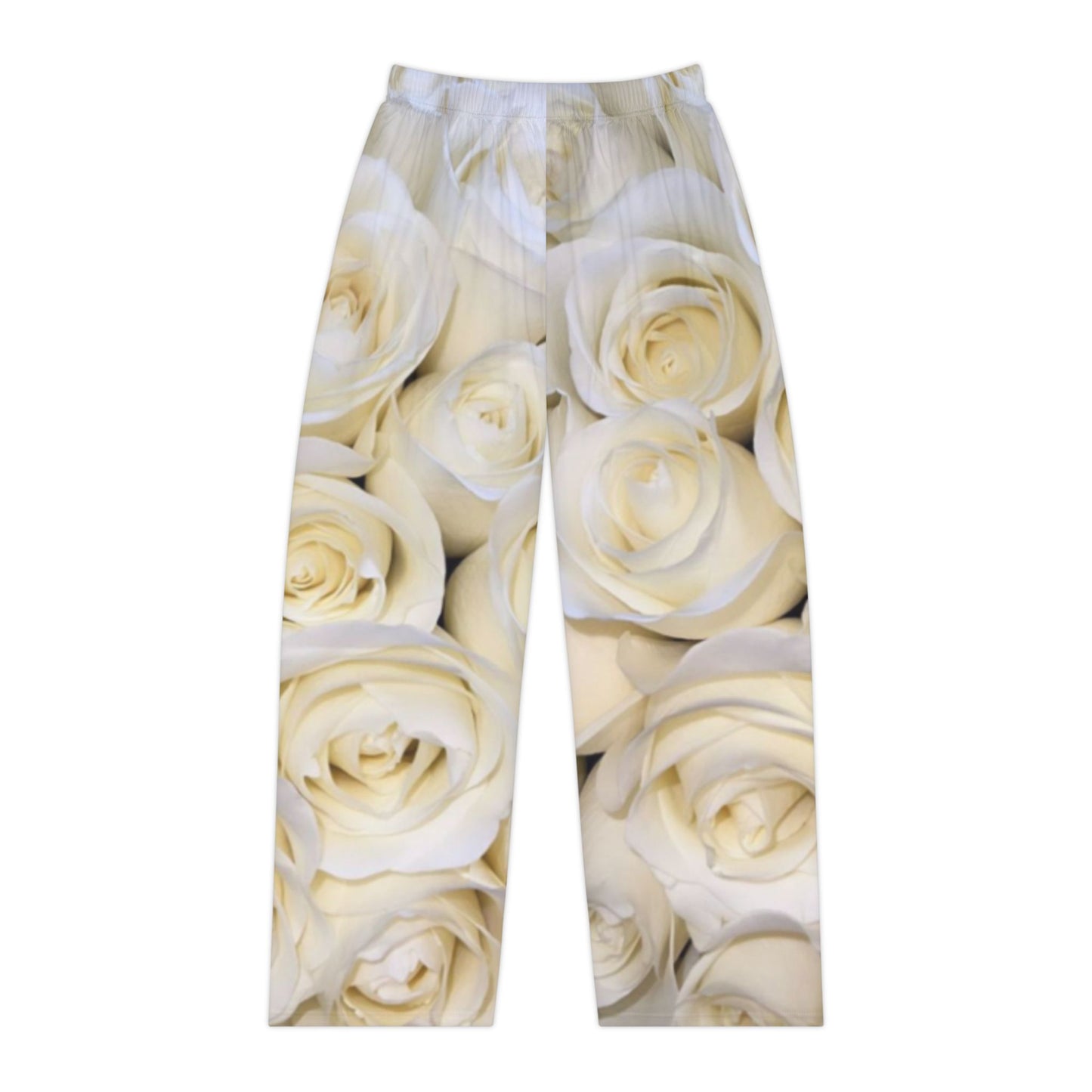 White Roses Cozy Floral Pajama Pant