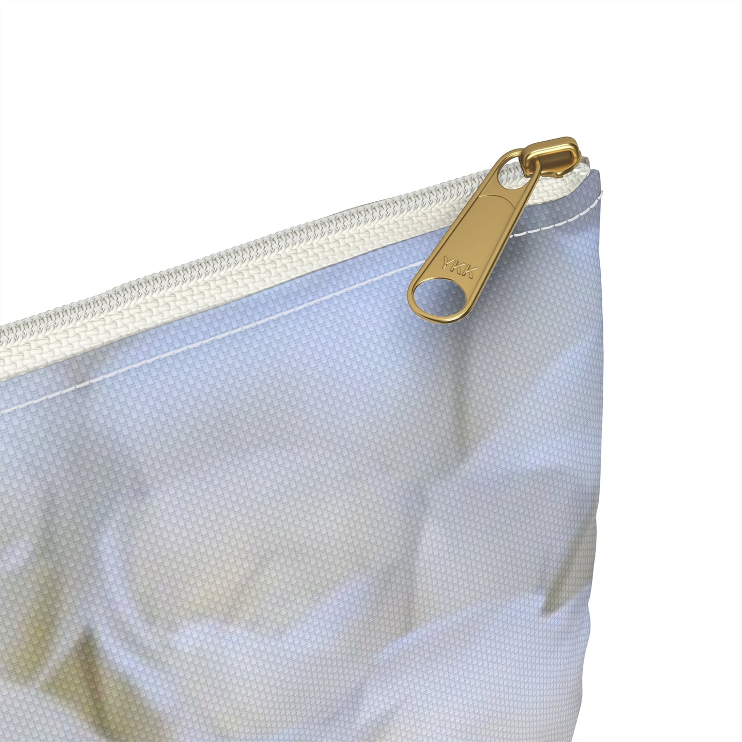 White Roses Floral Accessory Pouch – Clean & Classic