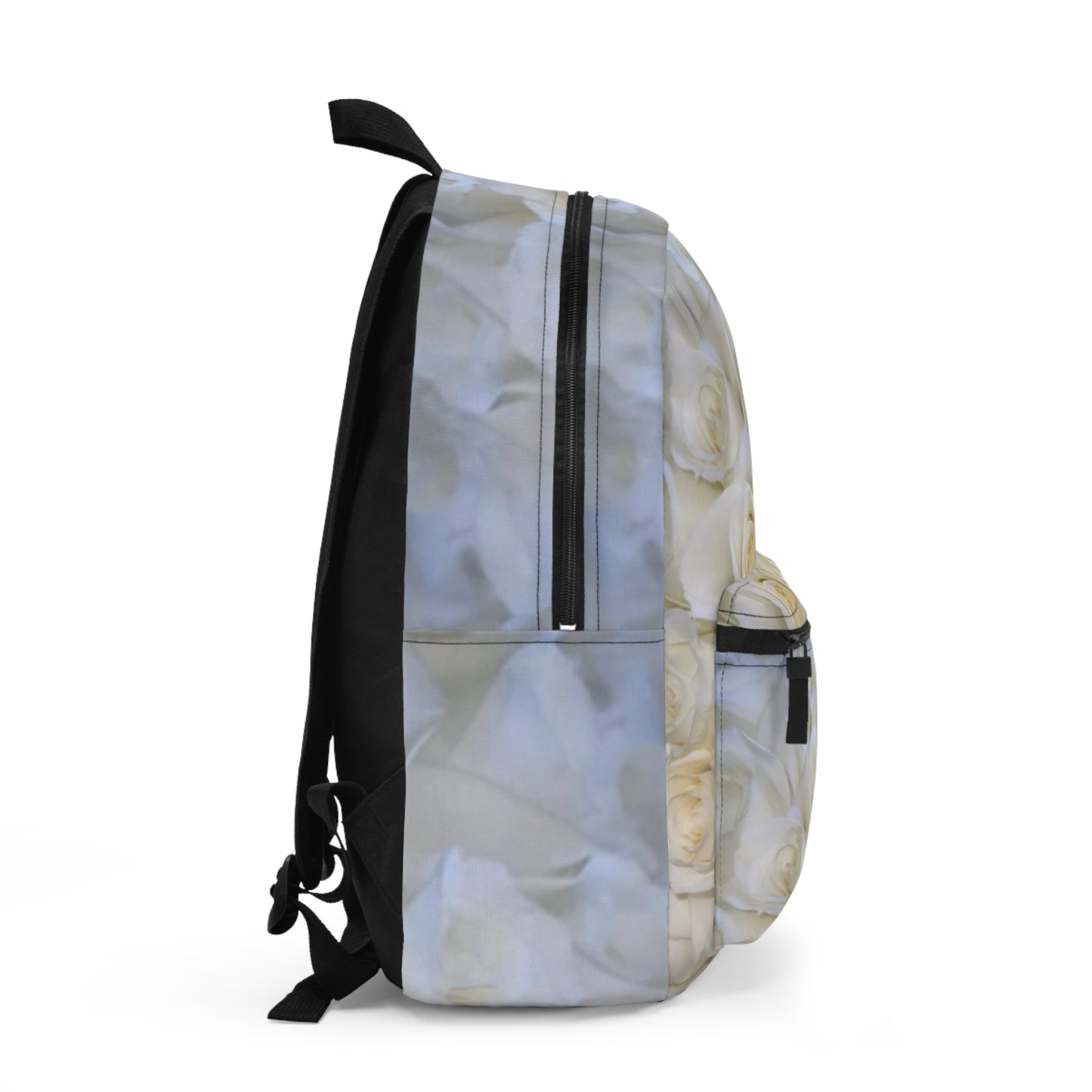 White Roses Floral Backpack for Travel