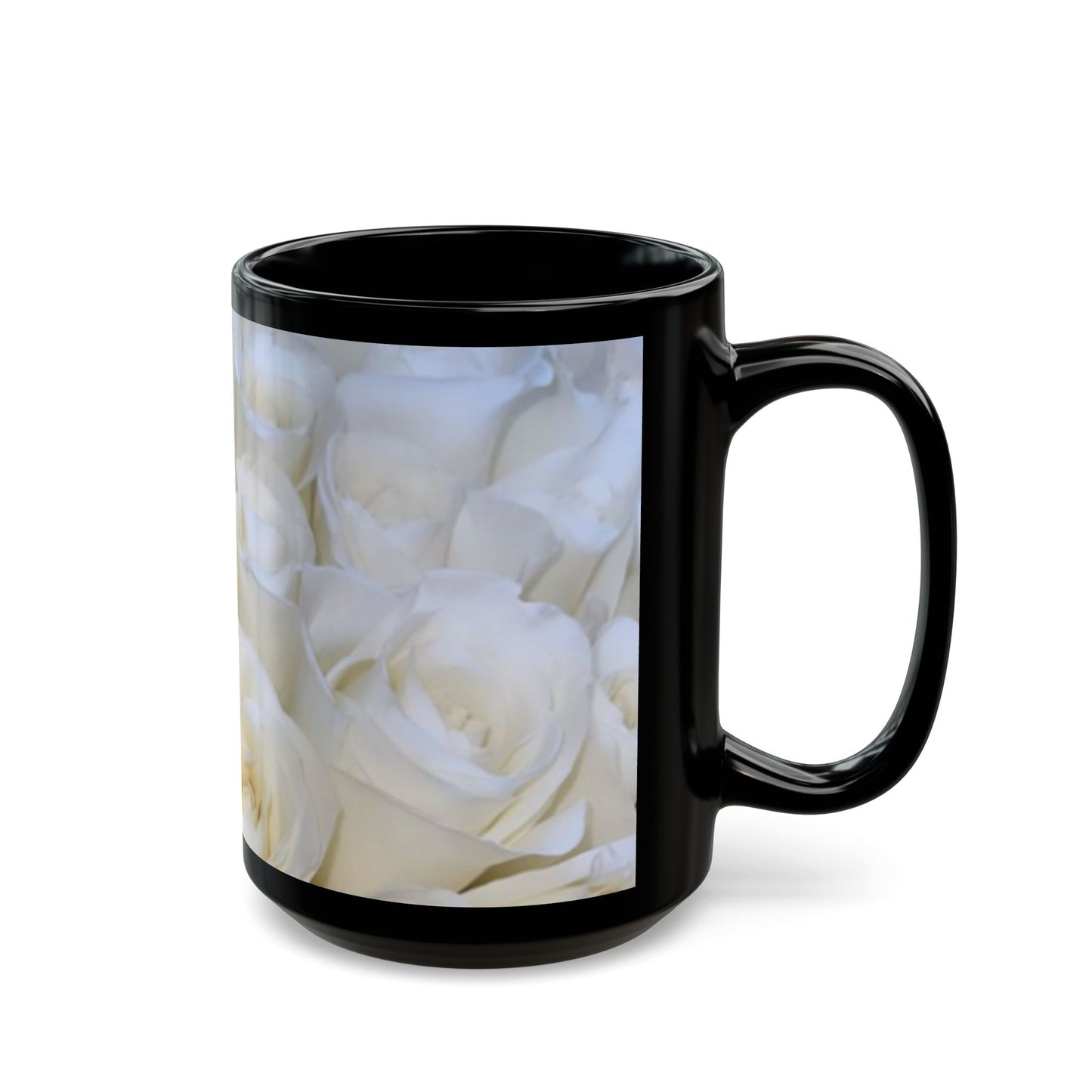 White Roses Floral Design Mug – Classic and Elegant Gift