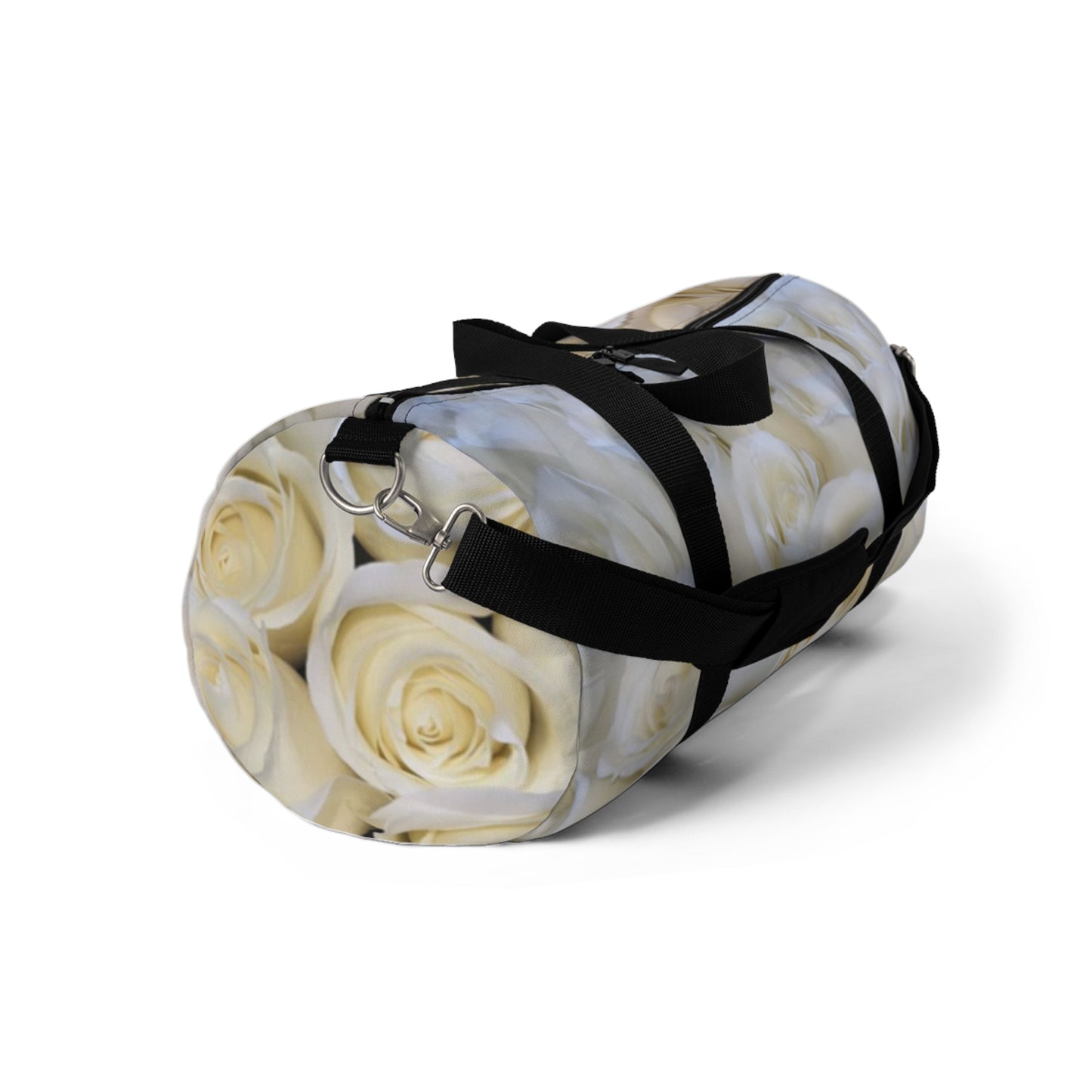 White Roses Floral Duffel Bag for Gym