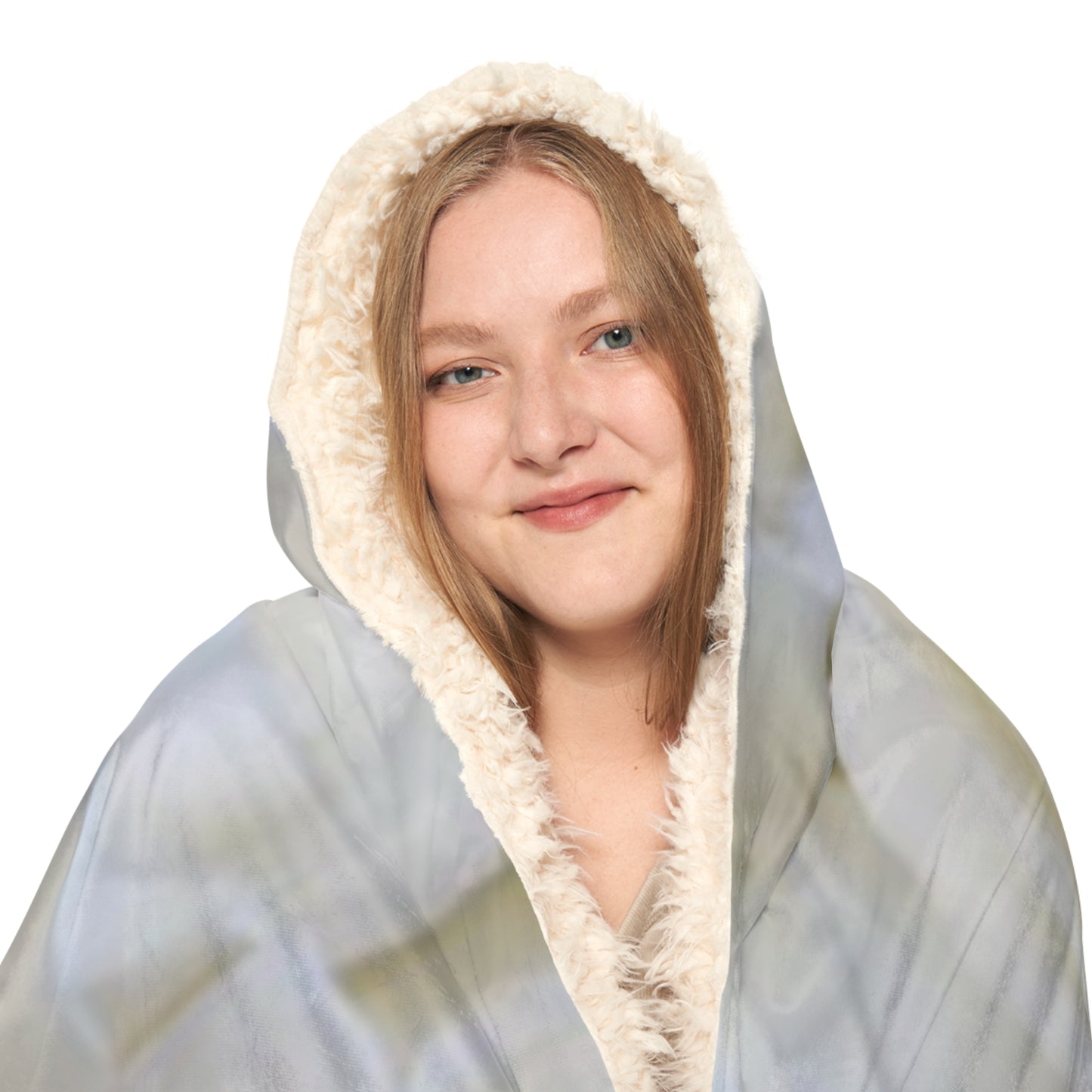 White Roses Floral Hooded Blanket – Elegant Everyday Comfort
