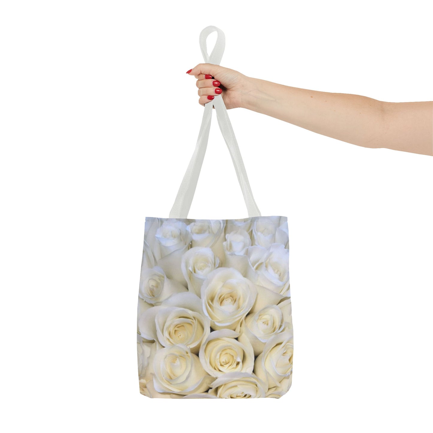 White Roses Floral Tote Bag for Women – Classic & Elegant