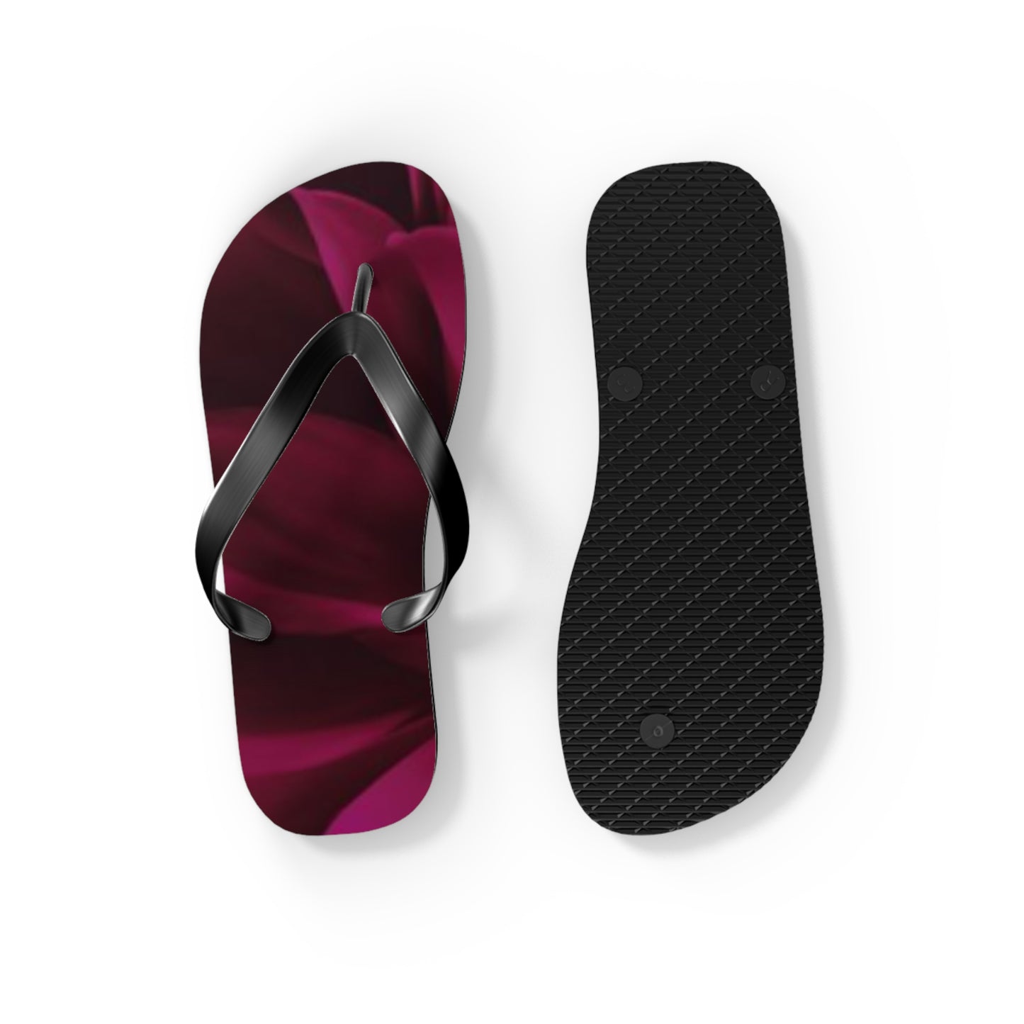 Magenta Dahlia Flip Flops