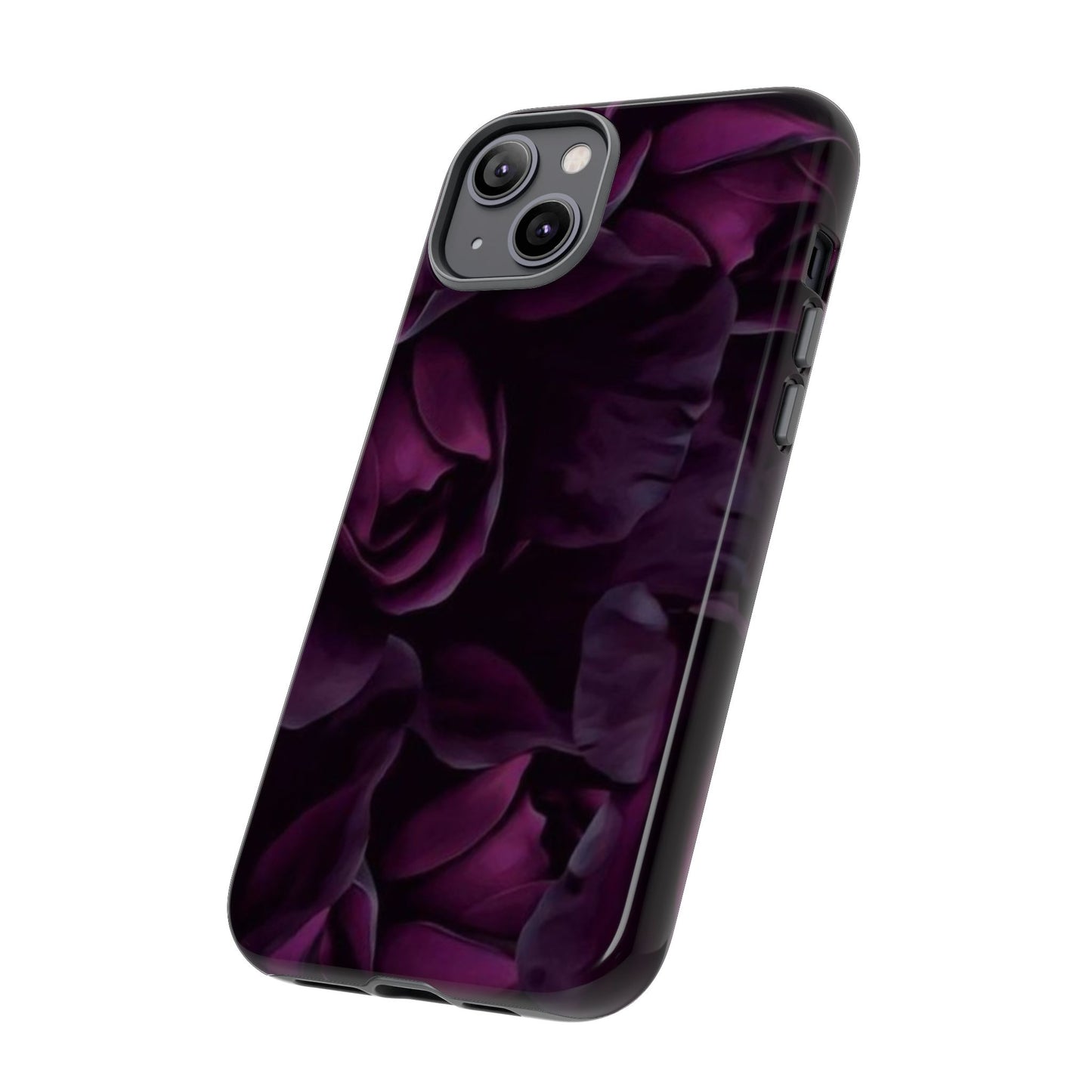 Dark Purple Floral Tough Phone Case