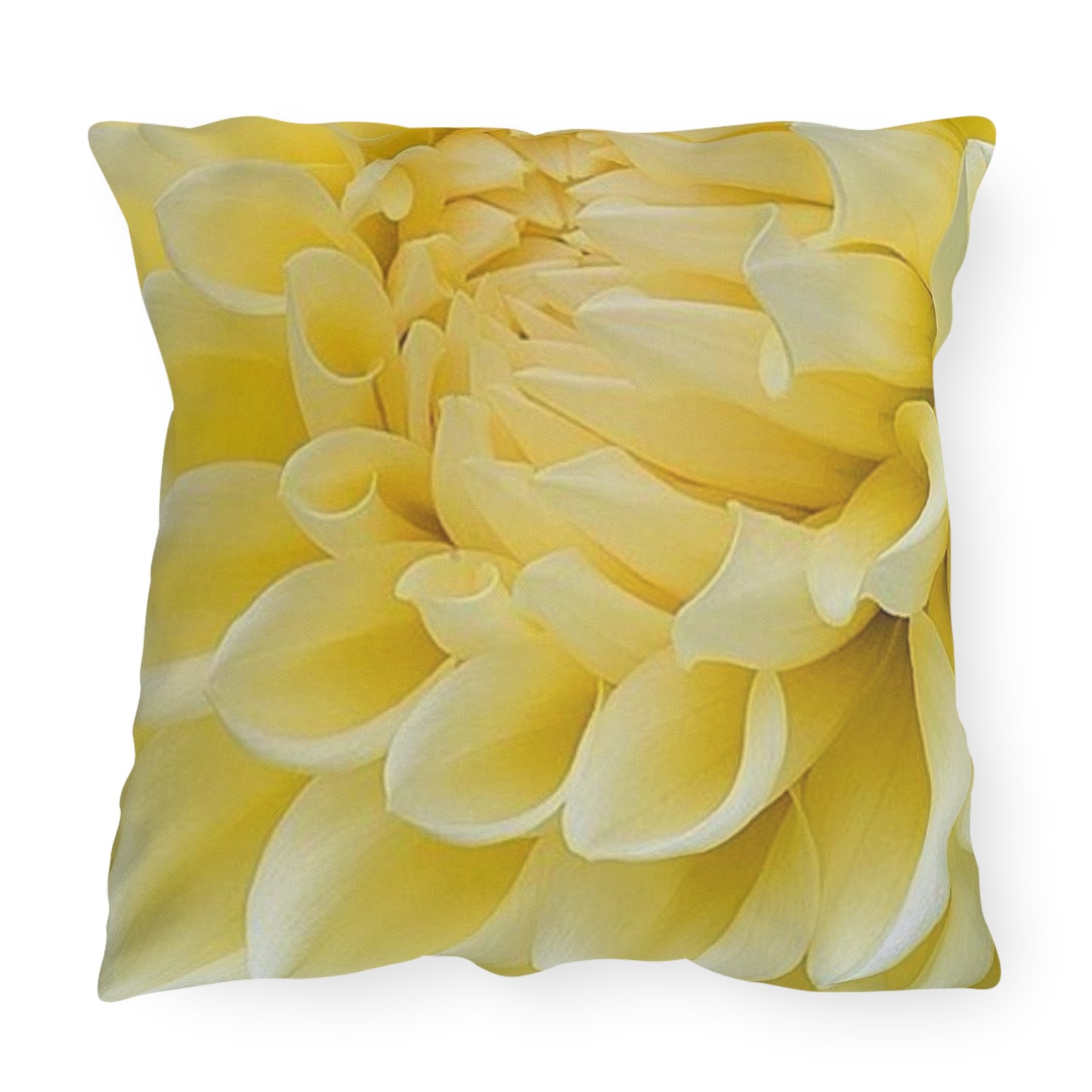 Yellow Dahlia Outdoor Pillow