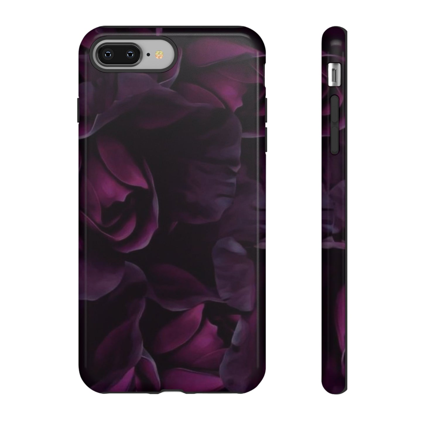Dark Purple Floral Tough Phone Case