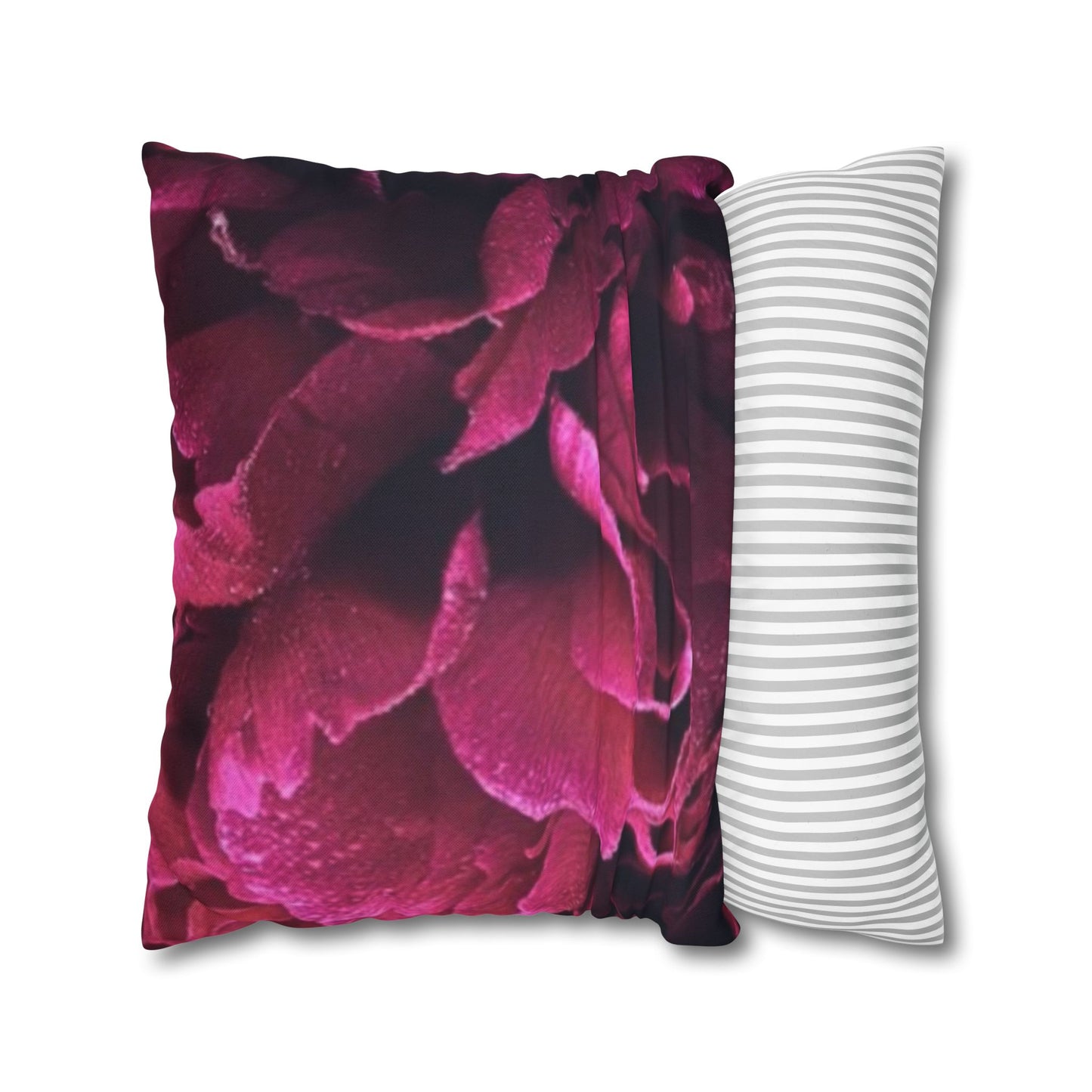 Magenta Floral Square Pillowcase