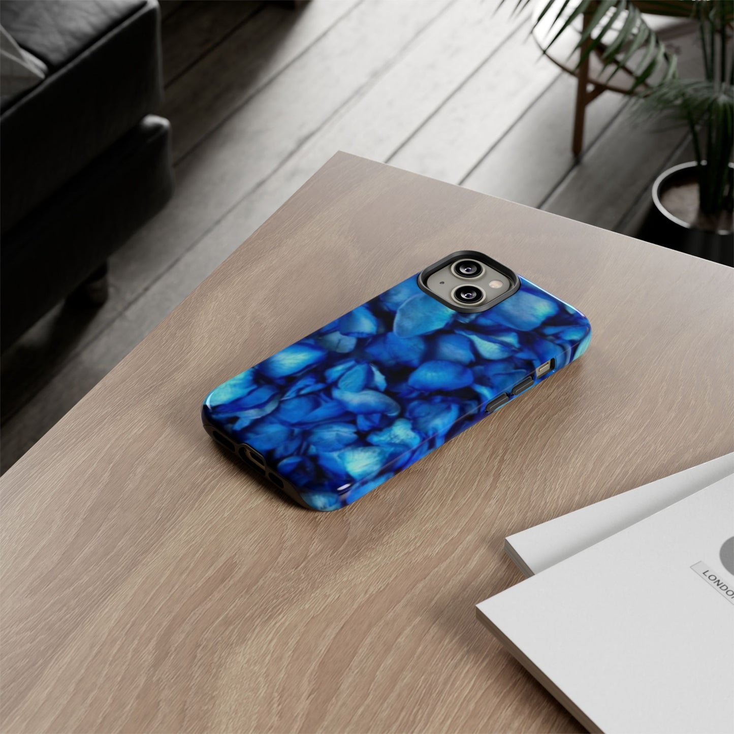 Blue Petals Tough Phone Case