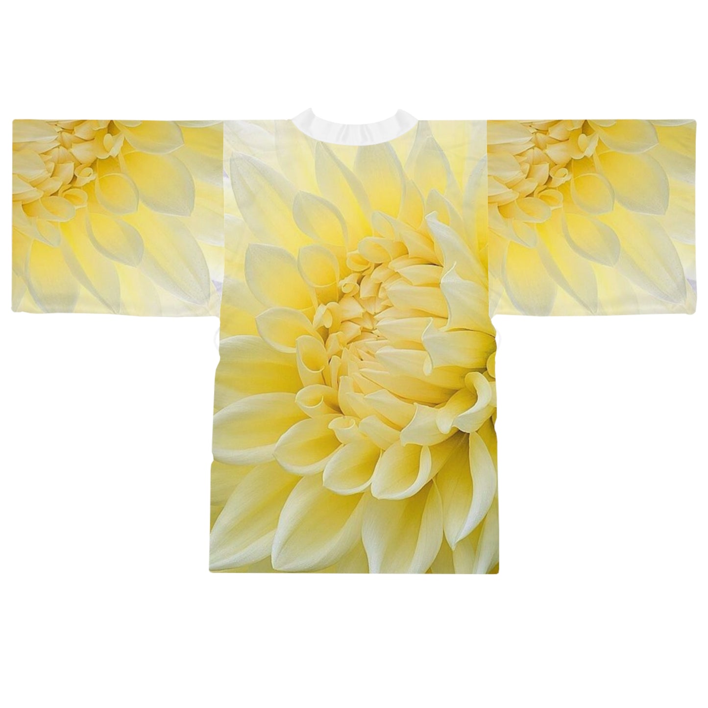 Yellow Dahlia Kimono Robe