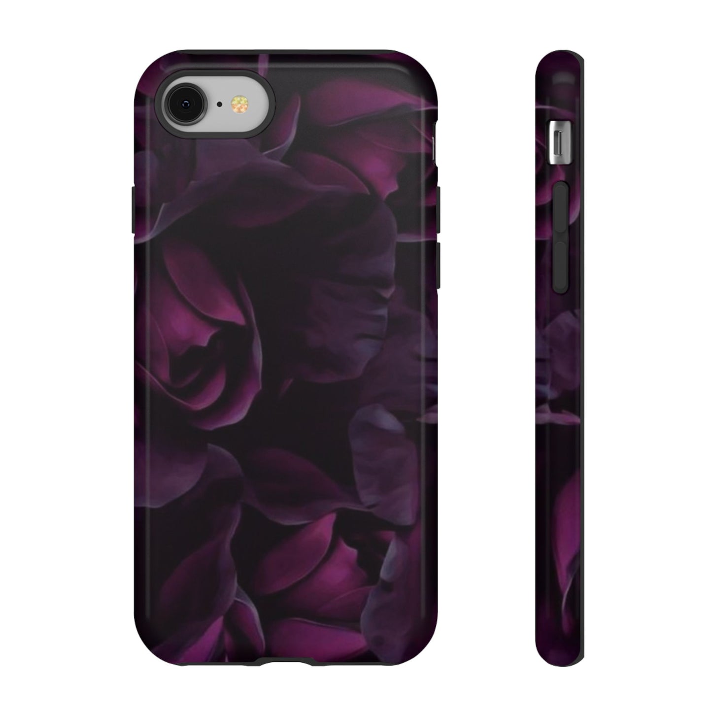 Dark Purple Floral Tough Phone Case