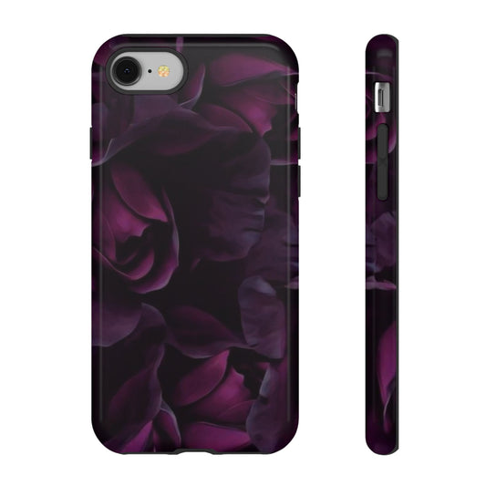 Dark Purple Floral Tough Phone Case