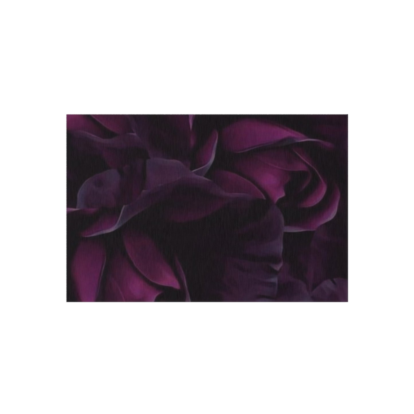 Dark Purple Floral Outdoor Rug
