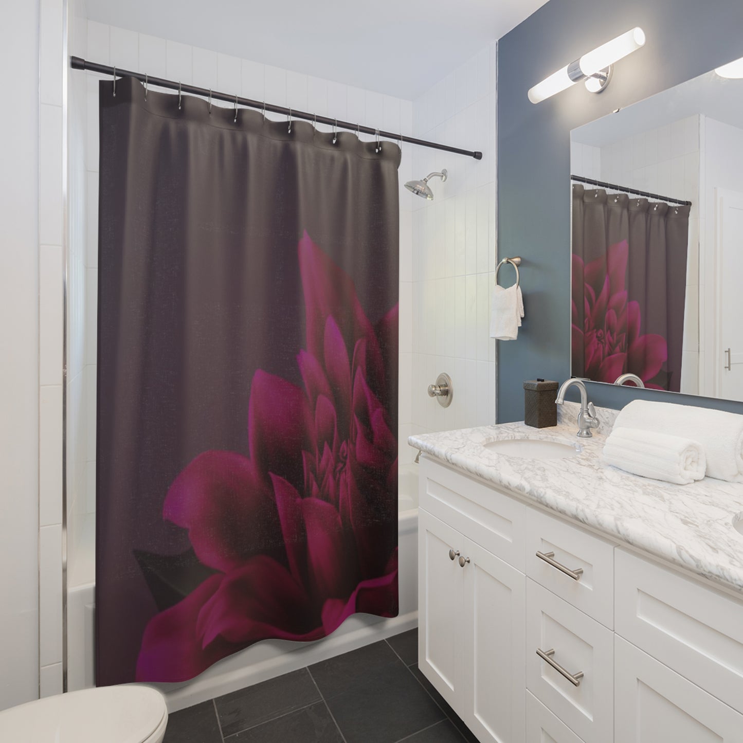 Magenta Dahlia Shower Curtain