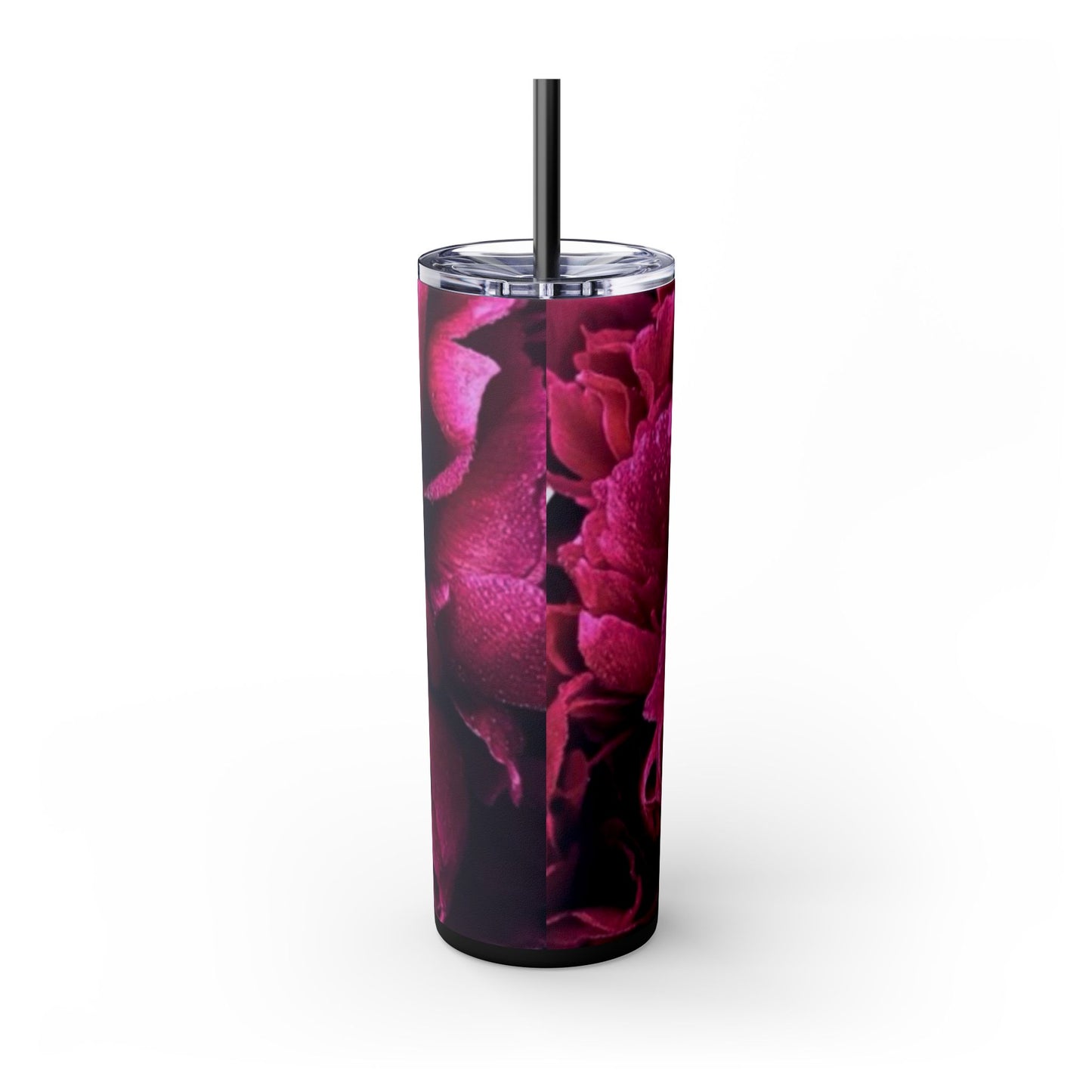Magenta Floral Skinny Tumbler – Durable Stainless Steel 20 oz