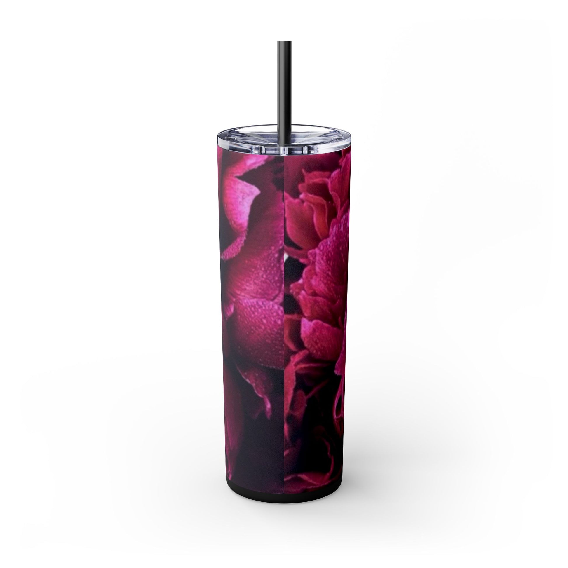 Magenta Floral Skinny Tumbler – Durable Stainless Steel 20 oz