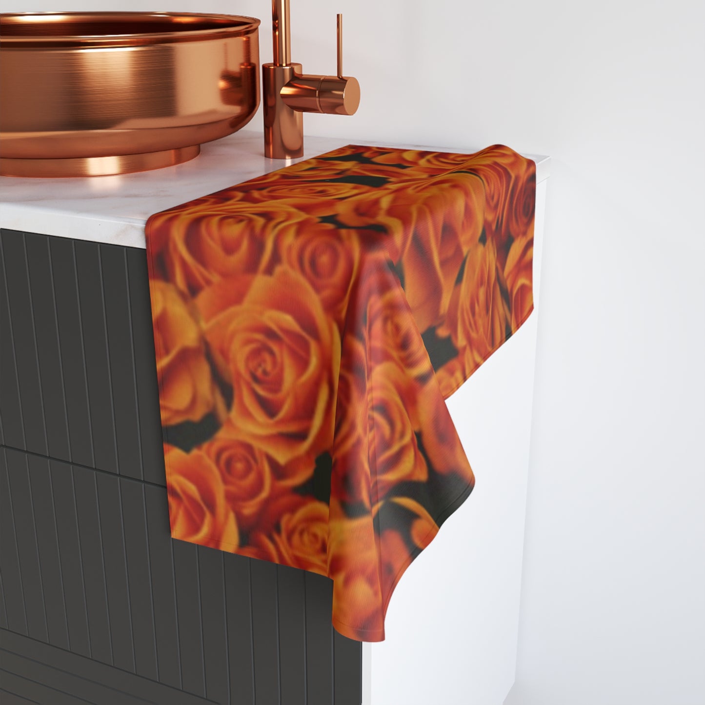 Orange Roses Hand Towel