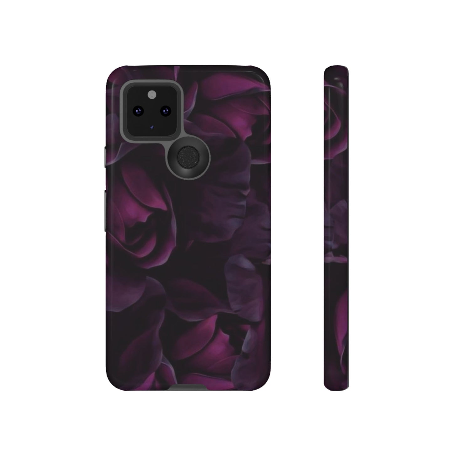 Dark Purple Floral Tough Phone Case