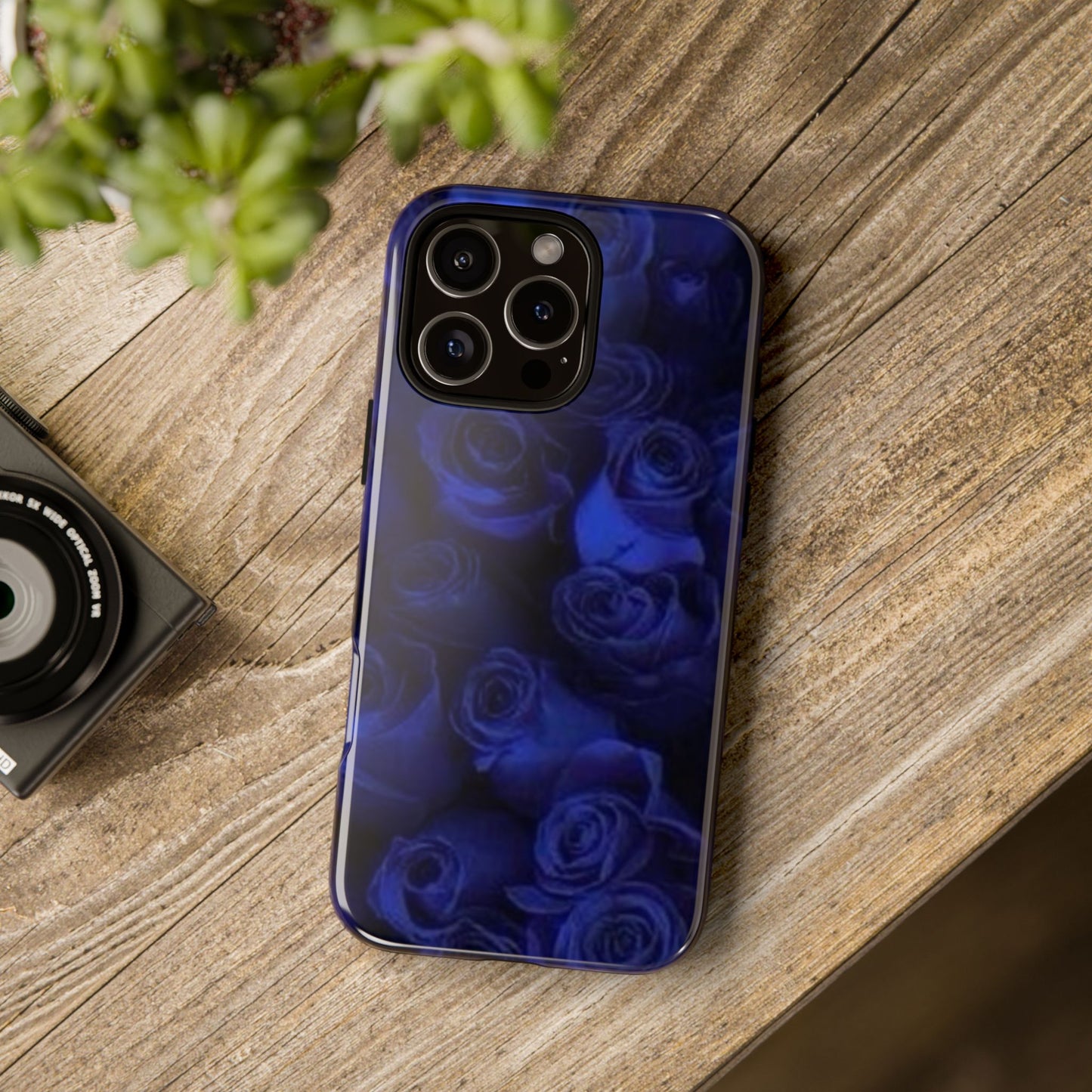 Dark Blue Roses Tough Phone Case