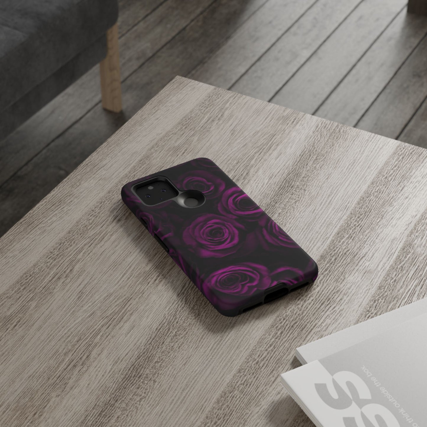Dark Purple Roses Phone Tough Case