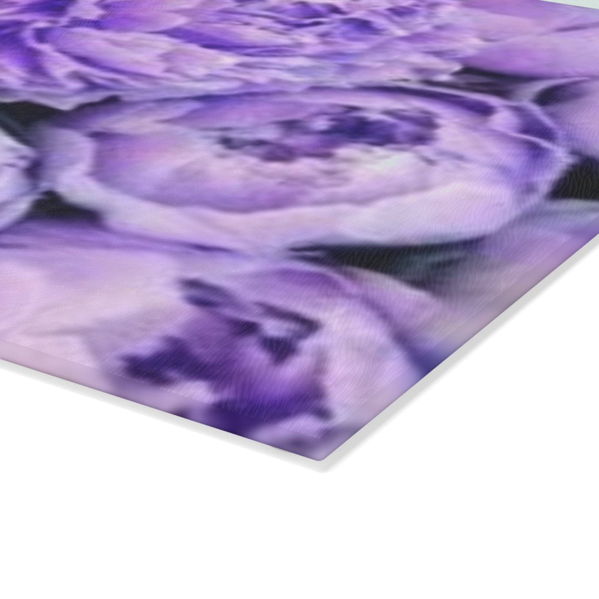 Purple Peony Floral Glass Cutting Board – Premium Kitchen Decor