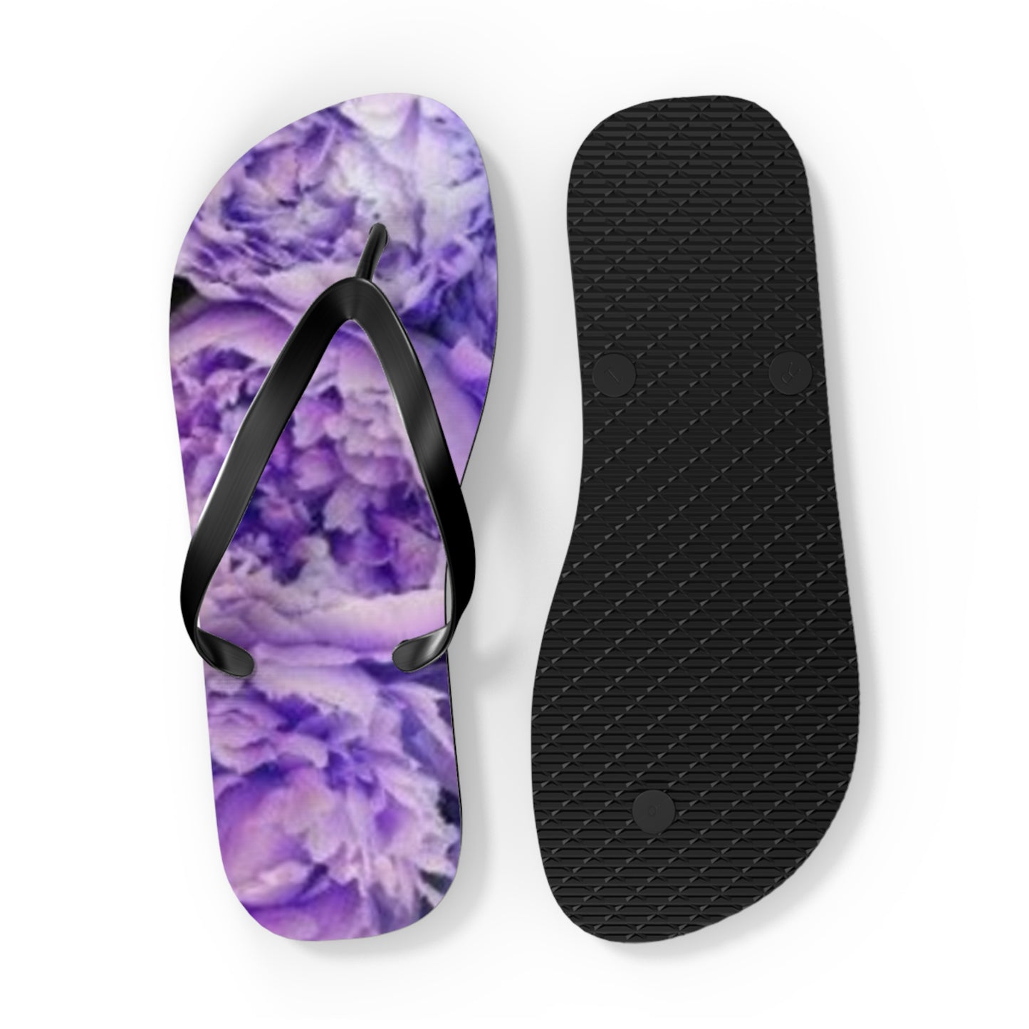 Purple Peony Flip Flops