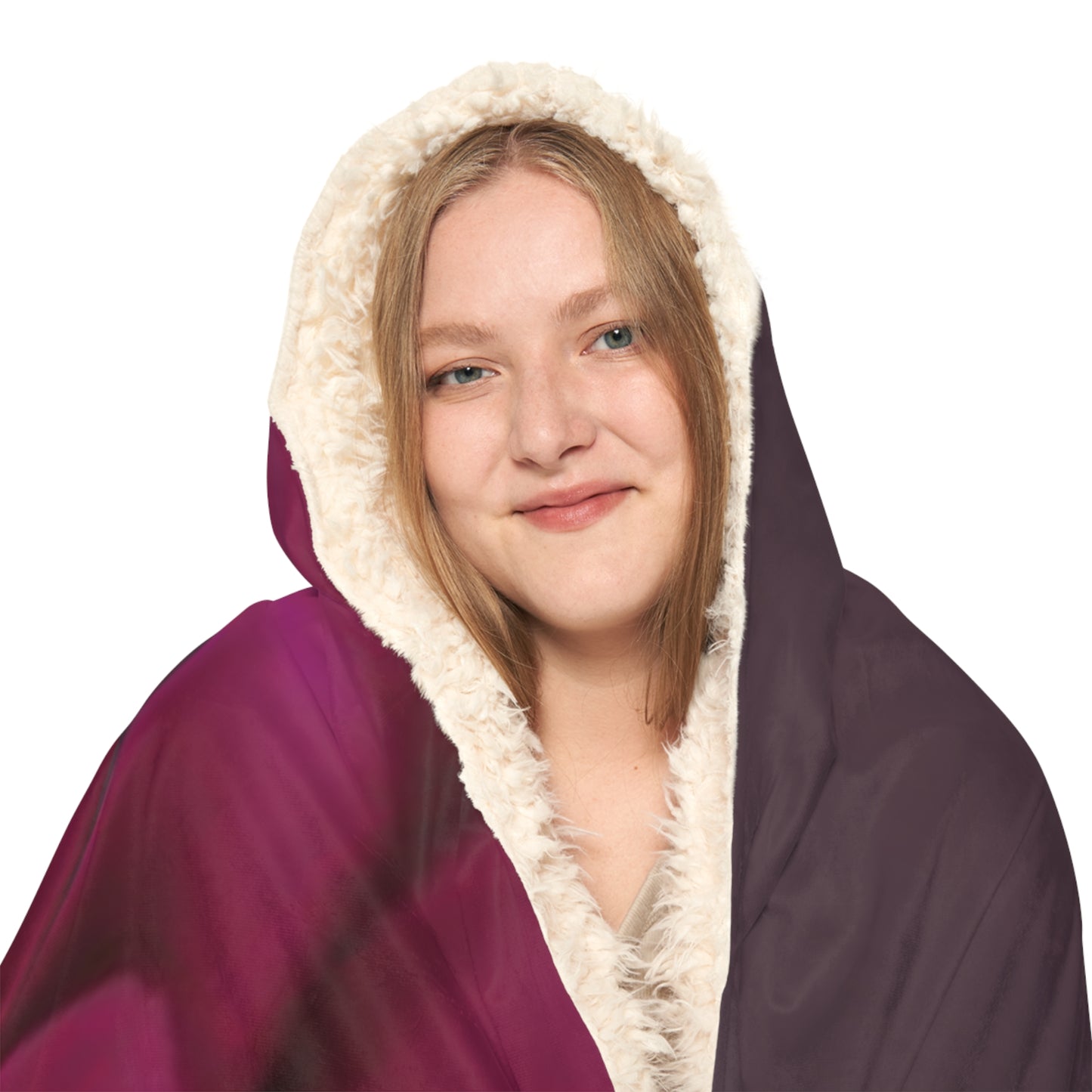 Magenta Dahlia Hood Blanket
