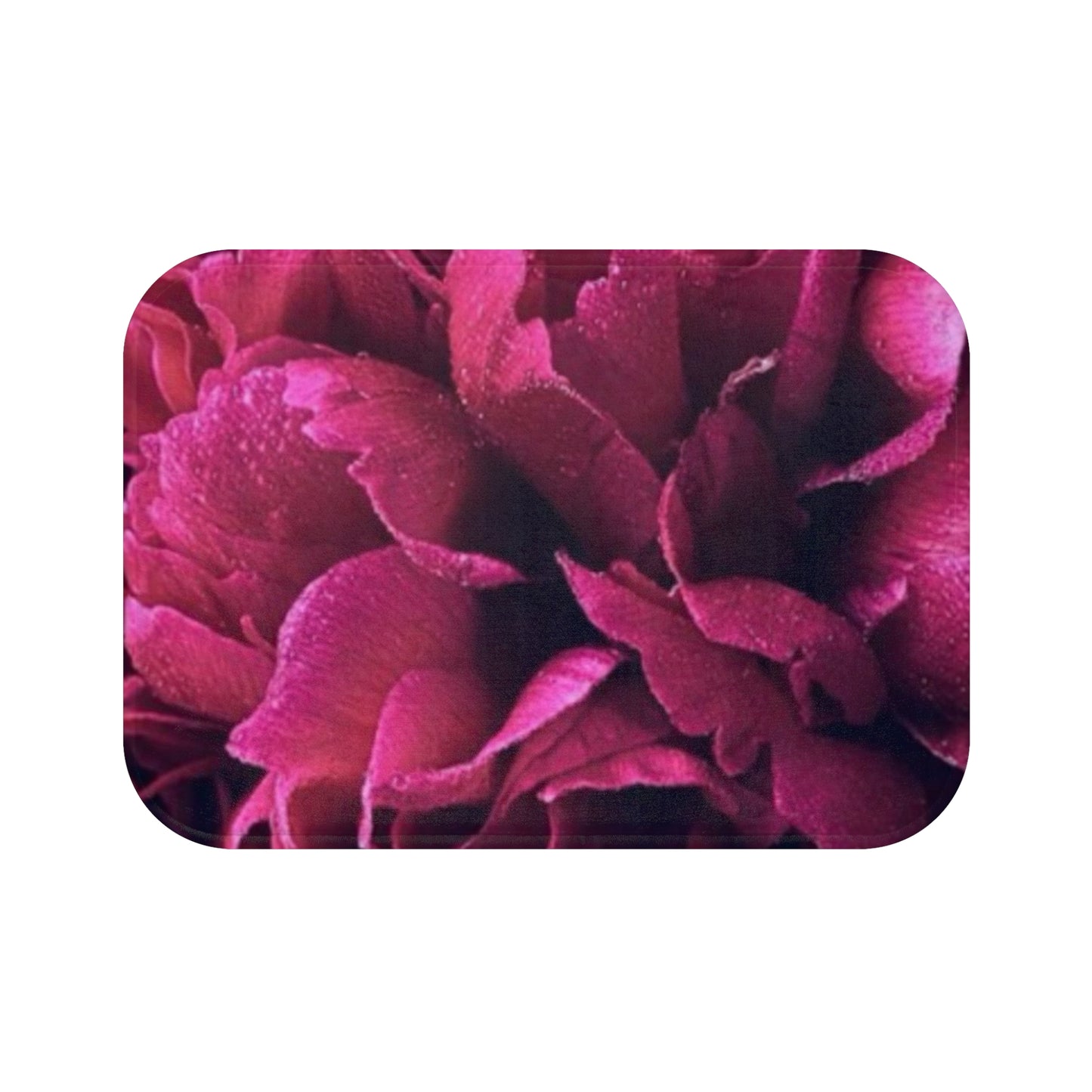 Magenta Floral Bath Mat Anti Slipping
