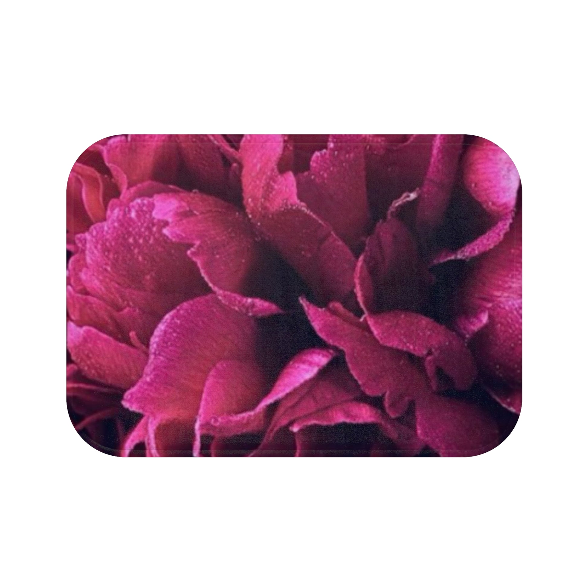 Magenta Floral Bath Mat Anti Slipping