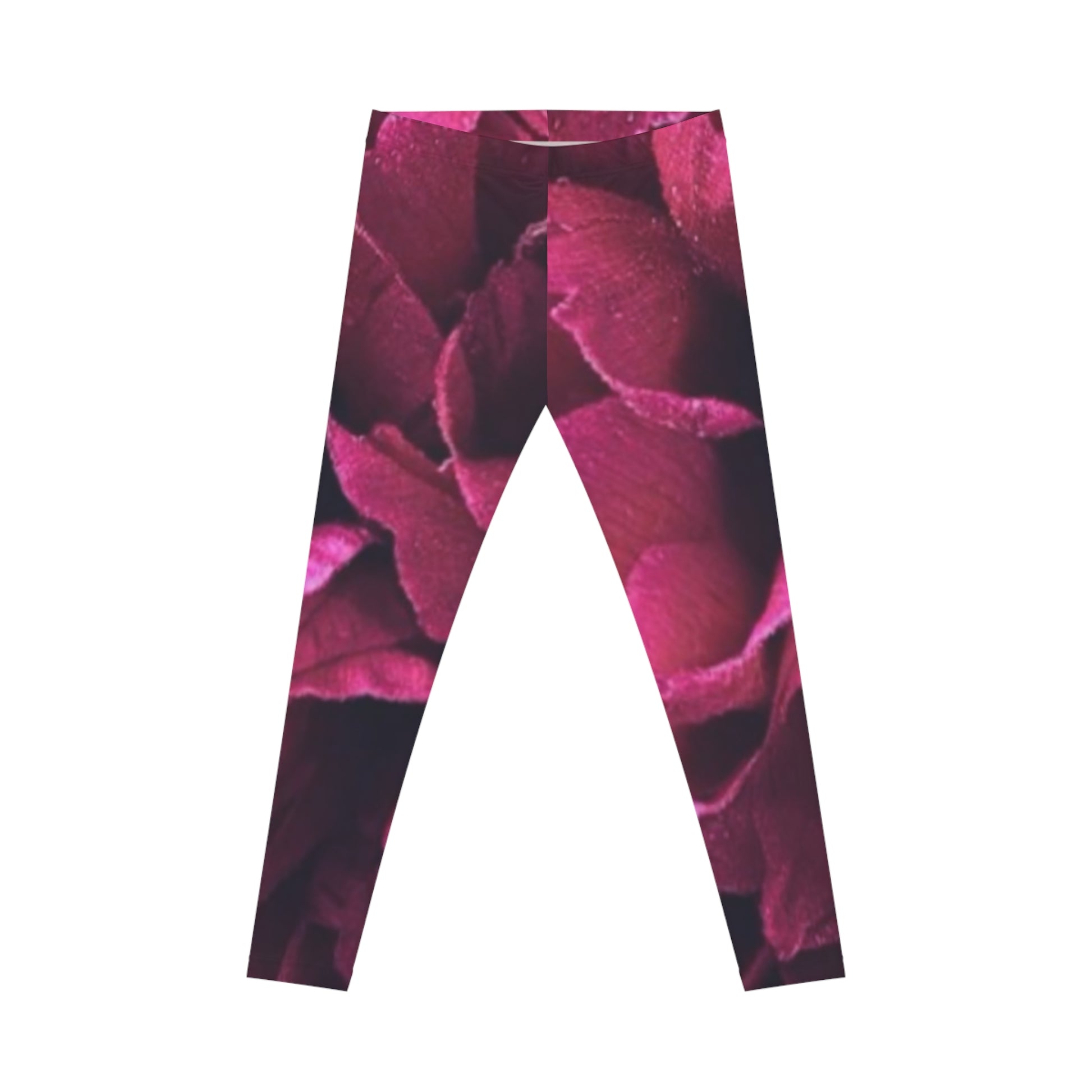 Magenta Floral Comfortable Floral Casual Leggings