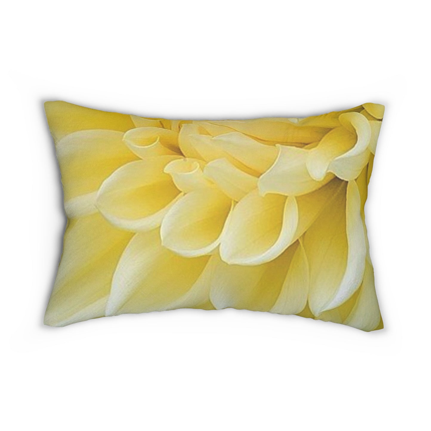Yellow Dahlia Lumbar Pillow