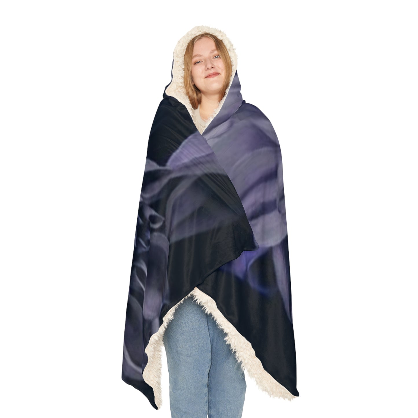 Blue Dahlia Hood Blanket