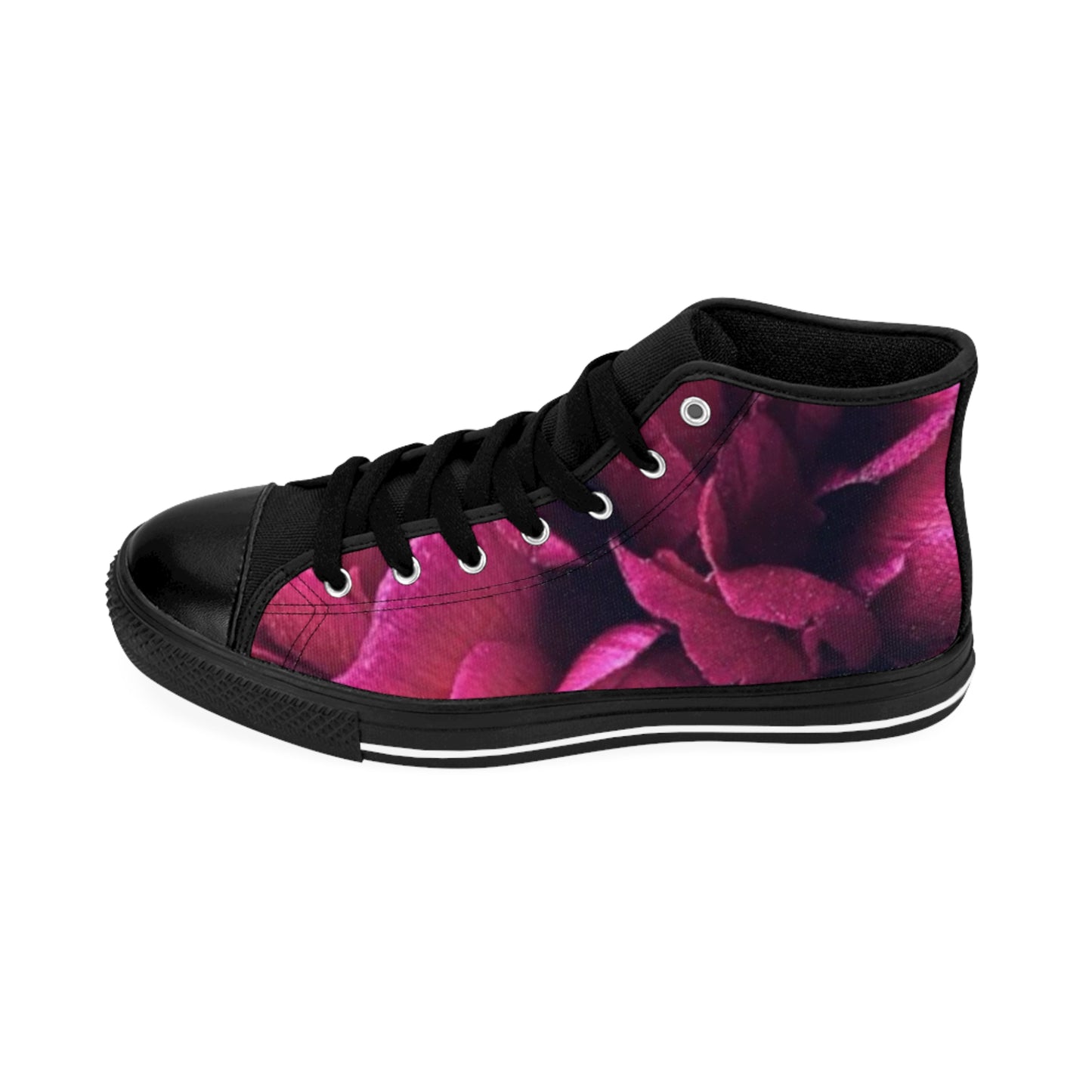 Magenta Floral High Top Sneakers