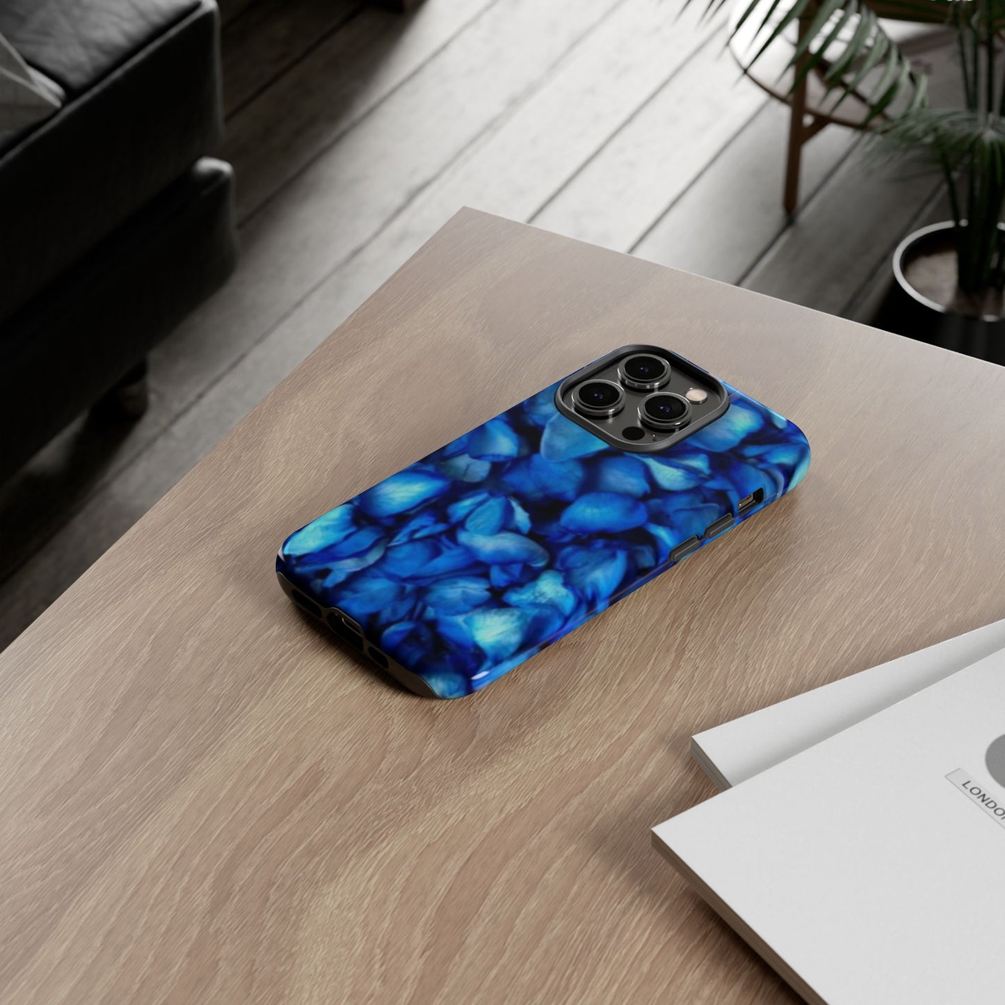 Blue Petals Tough Phone Case