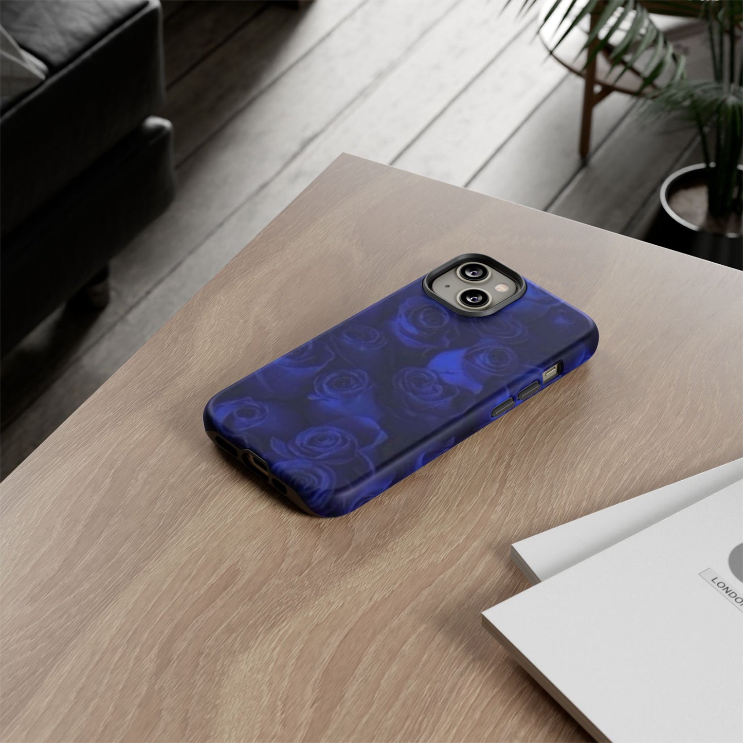 Dark Blue Roses Tough Phone Case