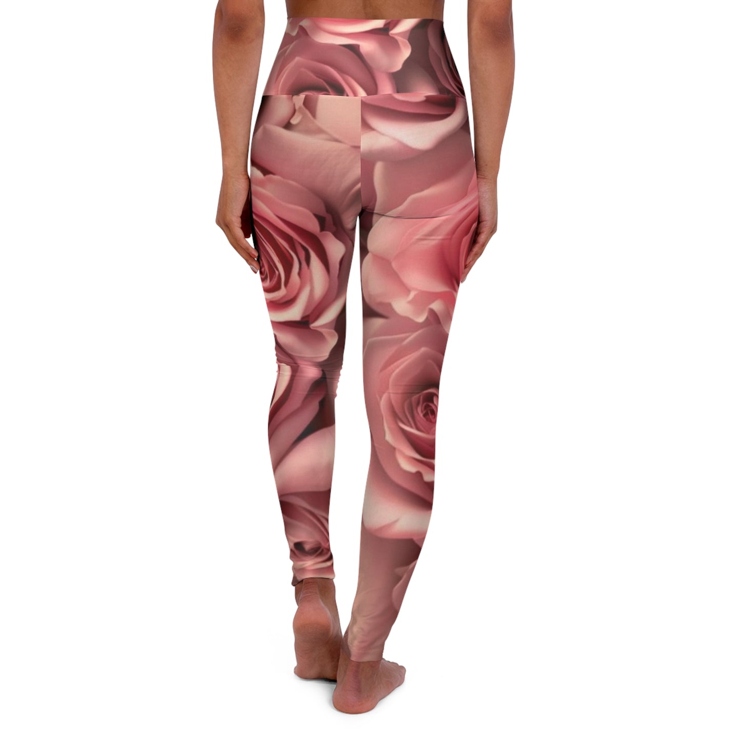 Pink Roses  Exercise Leggings