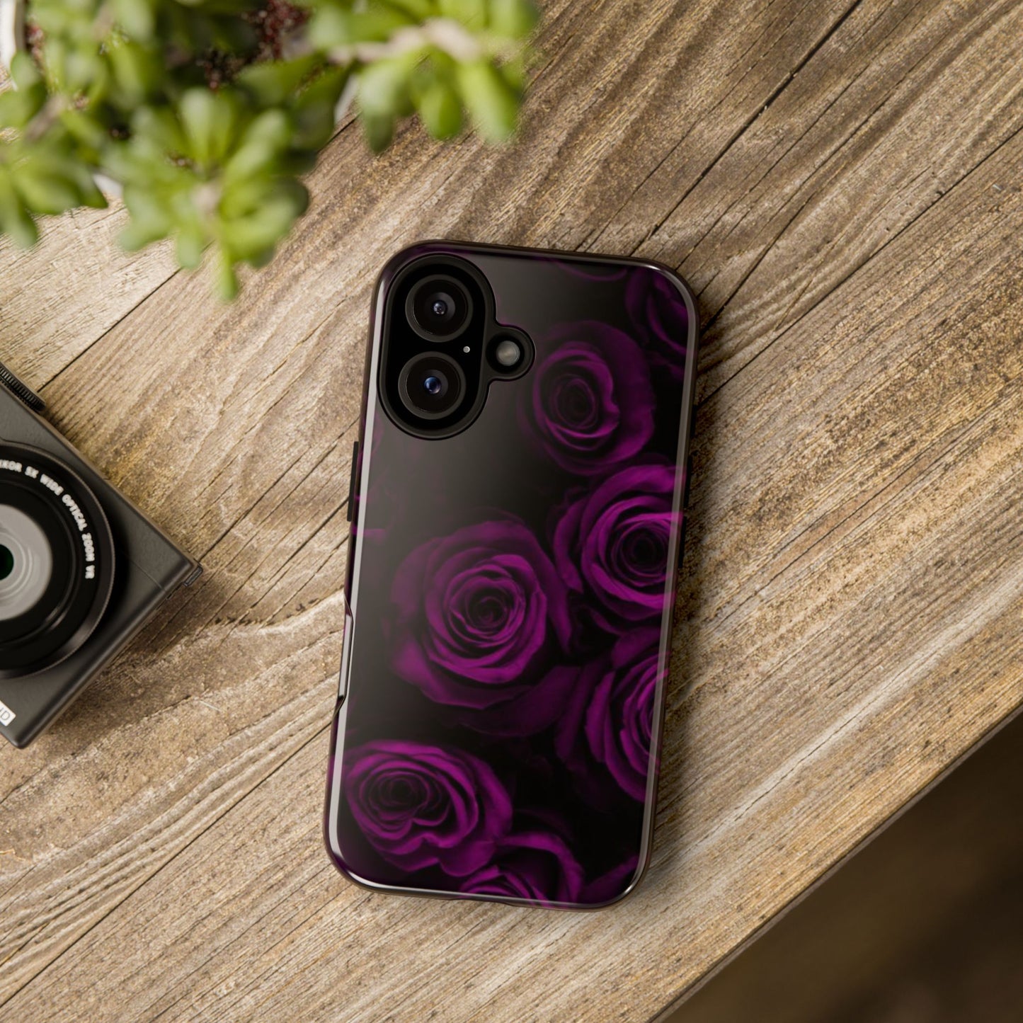 Dark Purple Roses Phone Tough Case