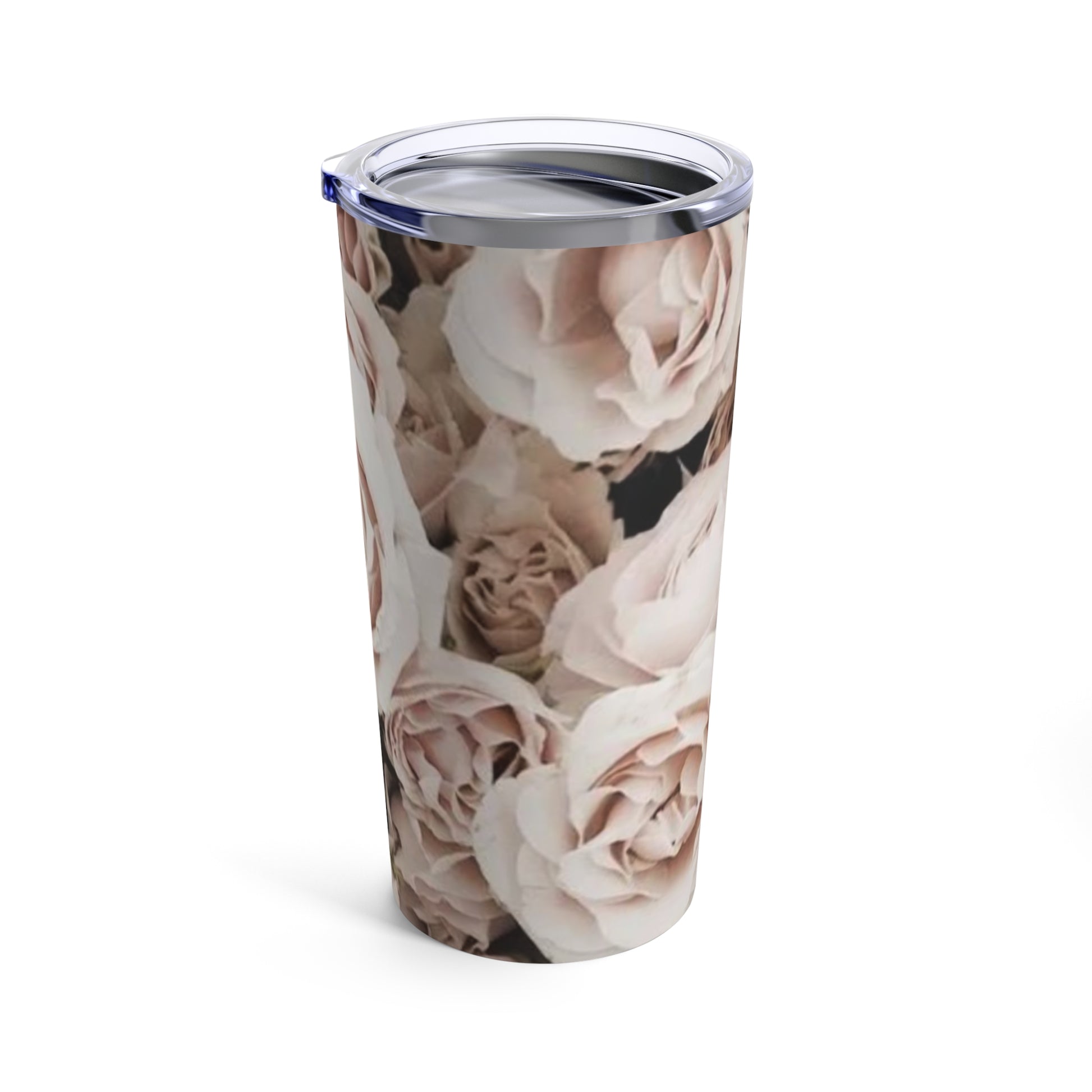 Stainless Steel Floral Tumbler 20 oz – Light Pink