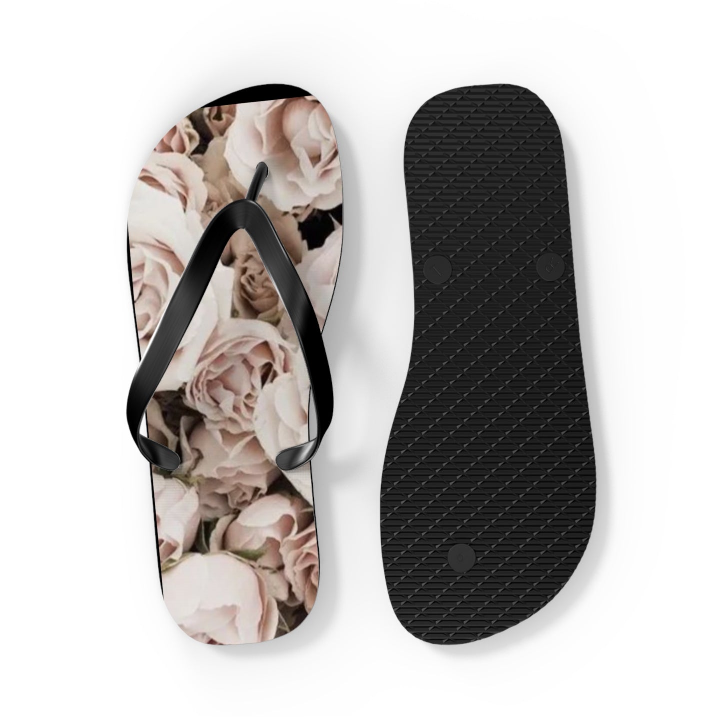Light Pink Roses Flip Flops