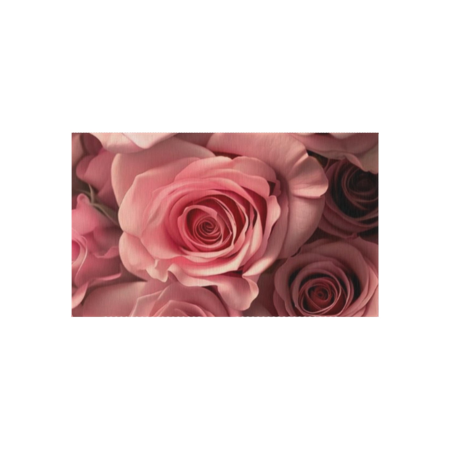 Pink Roses Outdoor Rug